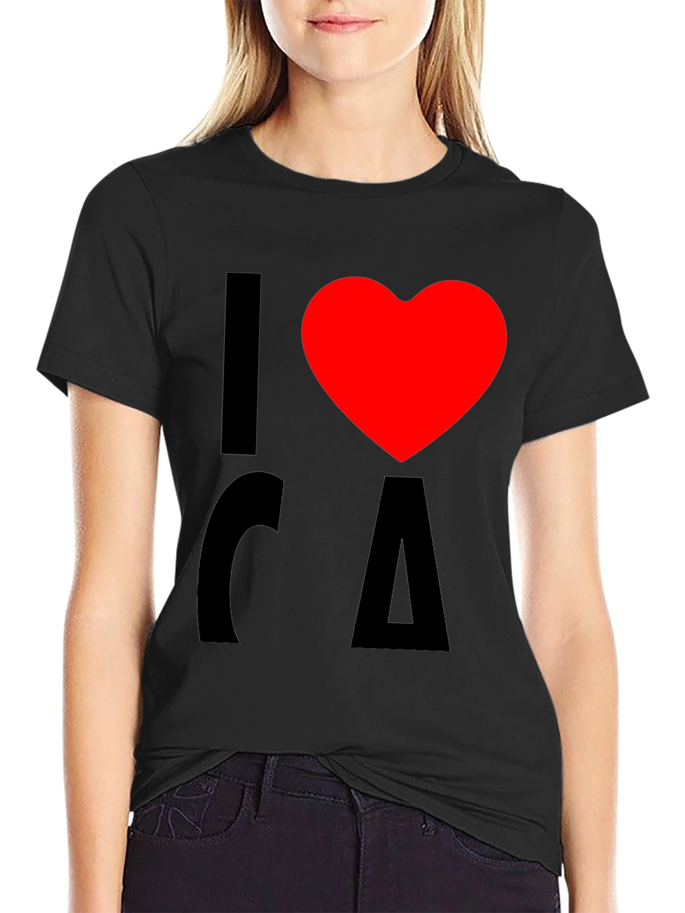I Heart CA Black T-Shirt