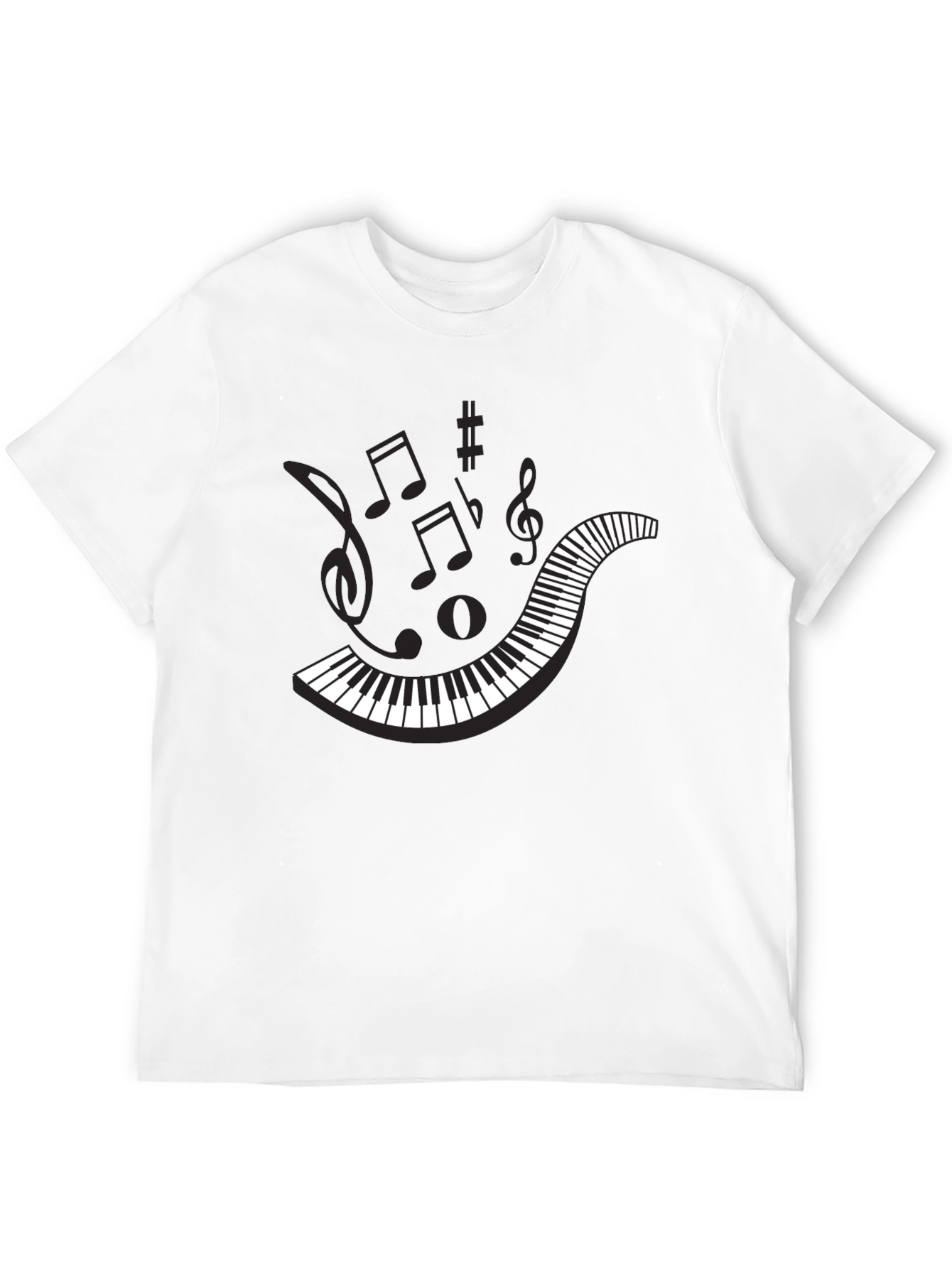 Musical Piano Keys Graphic Tee