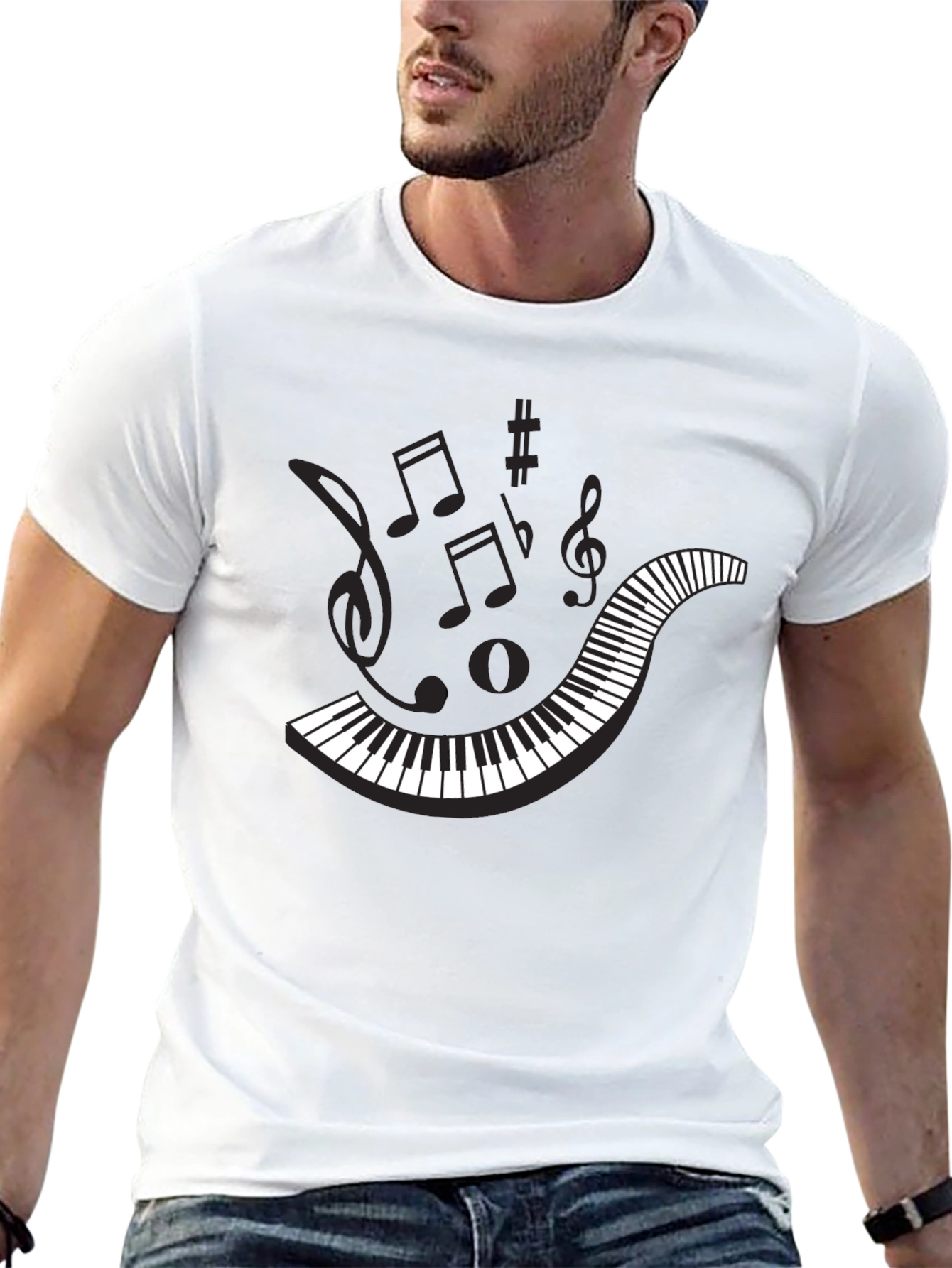 Musical Piano Keys Graphic Tee