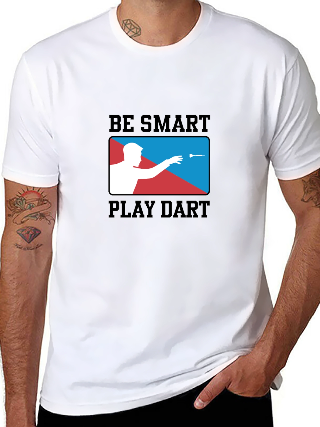 Be Smart Play Dart T-Shirt | Black