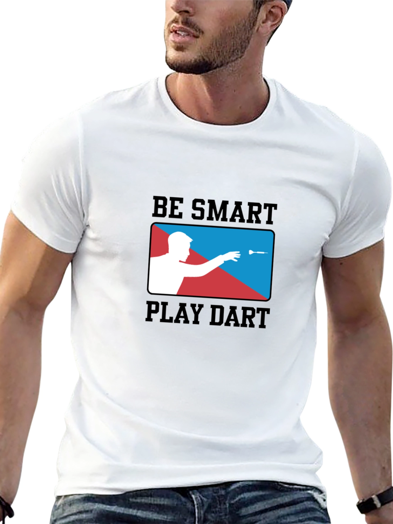 Be Smart Play Dart T-Shirt | Black