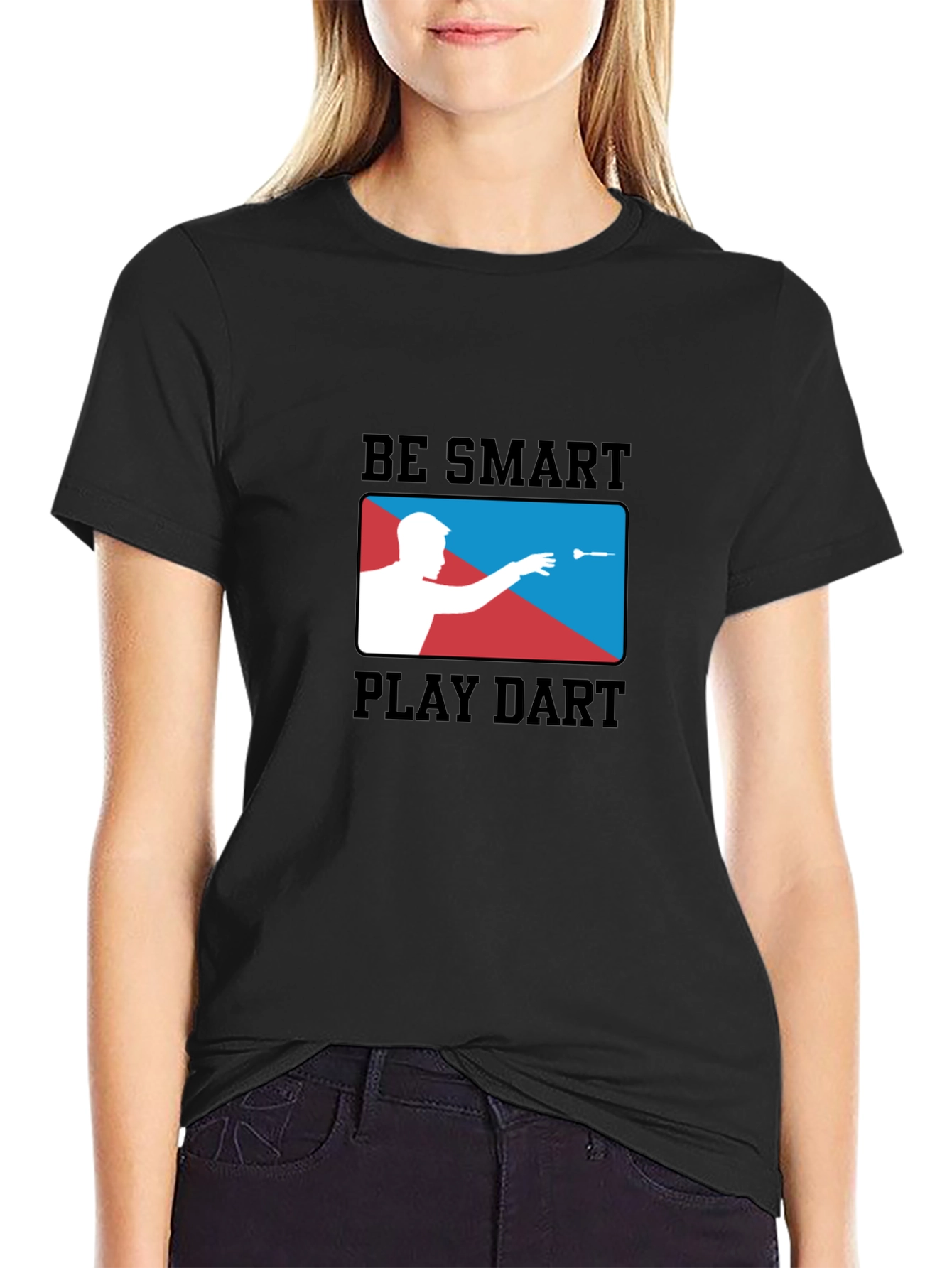 Be Smart Play Dart T-Shirt | Black