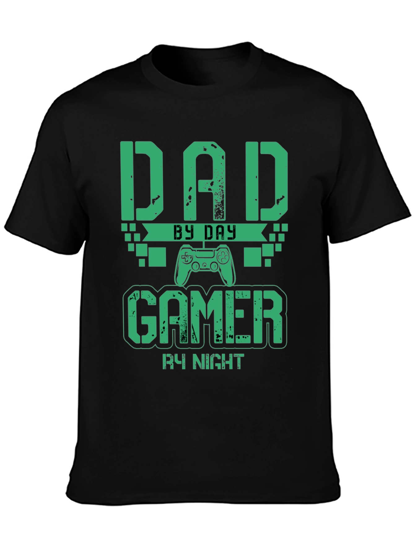 Dad By Day Gamer By Night Graphic T-Shirt