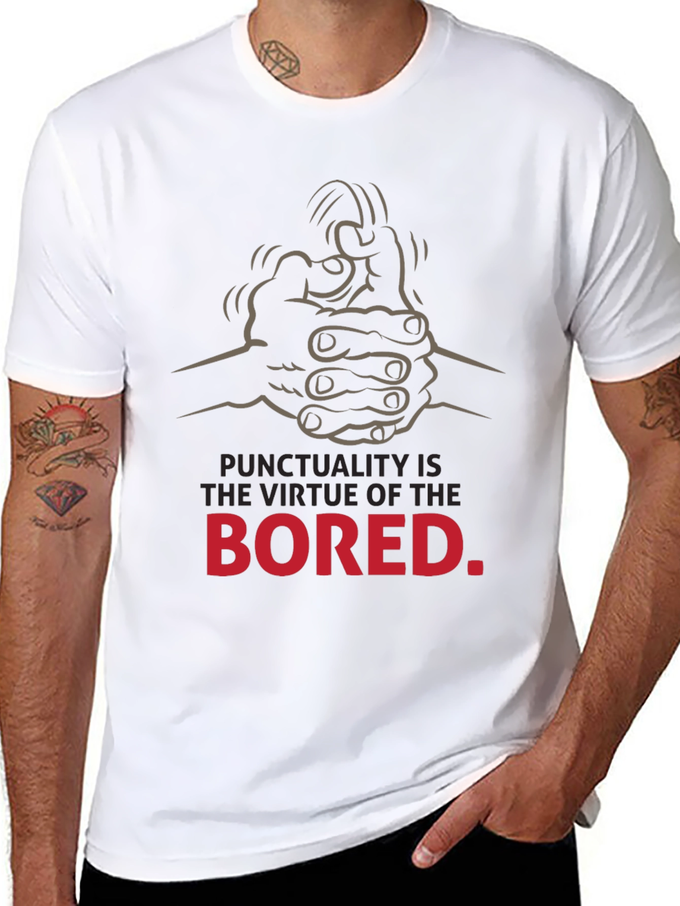 Punctuality is the Virtue of the Bored T-Shirt