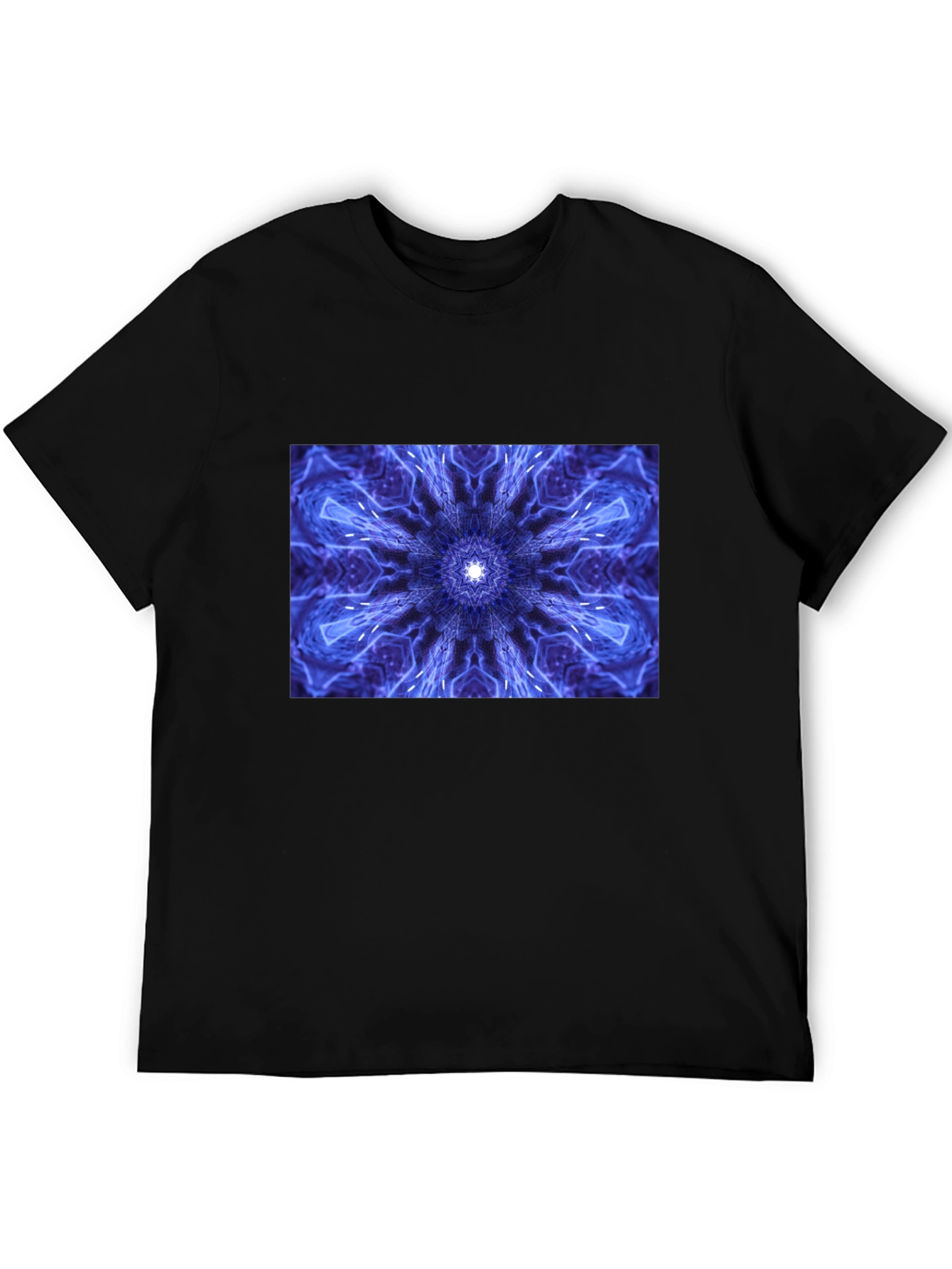 Abstract Blue Mandala Graphic Tee
