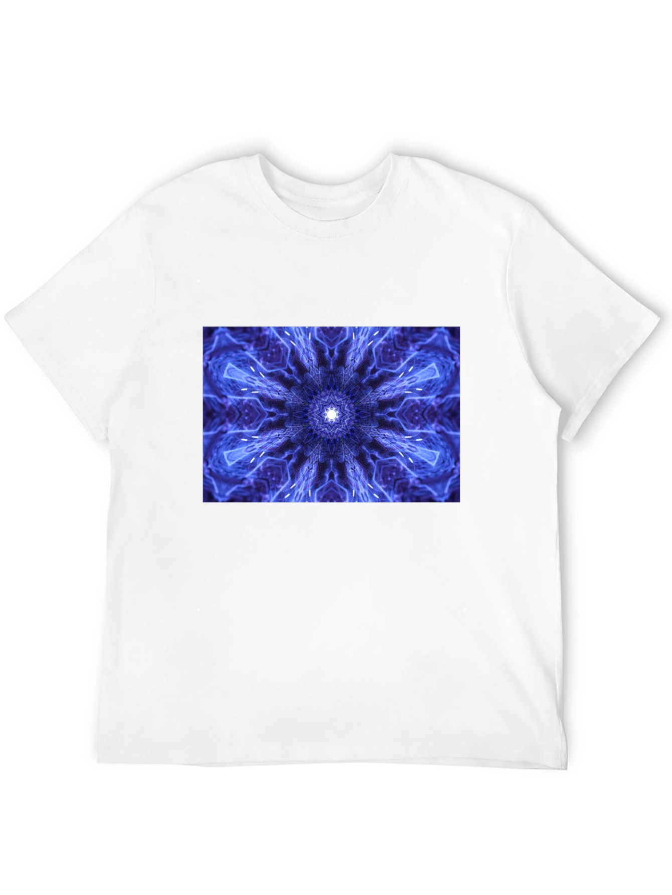 Abstract Blue Mandala Graphic Tee
