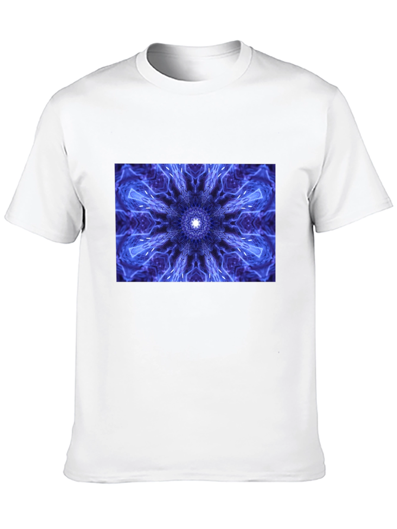 Abstract Blue Mandala Graphic Tee
