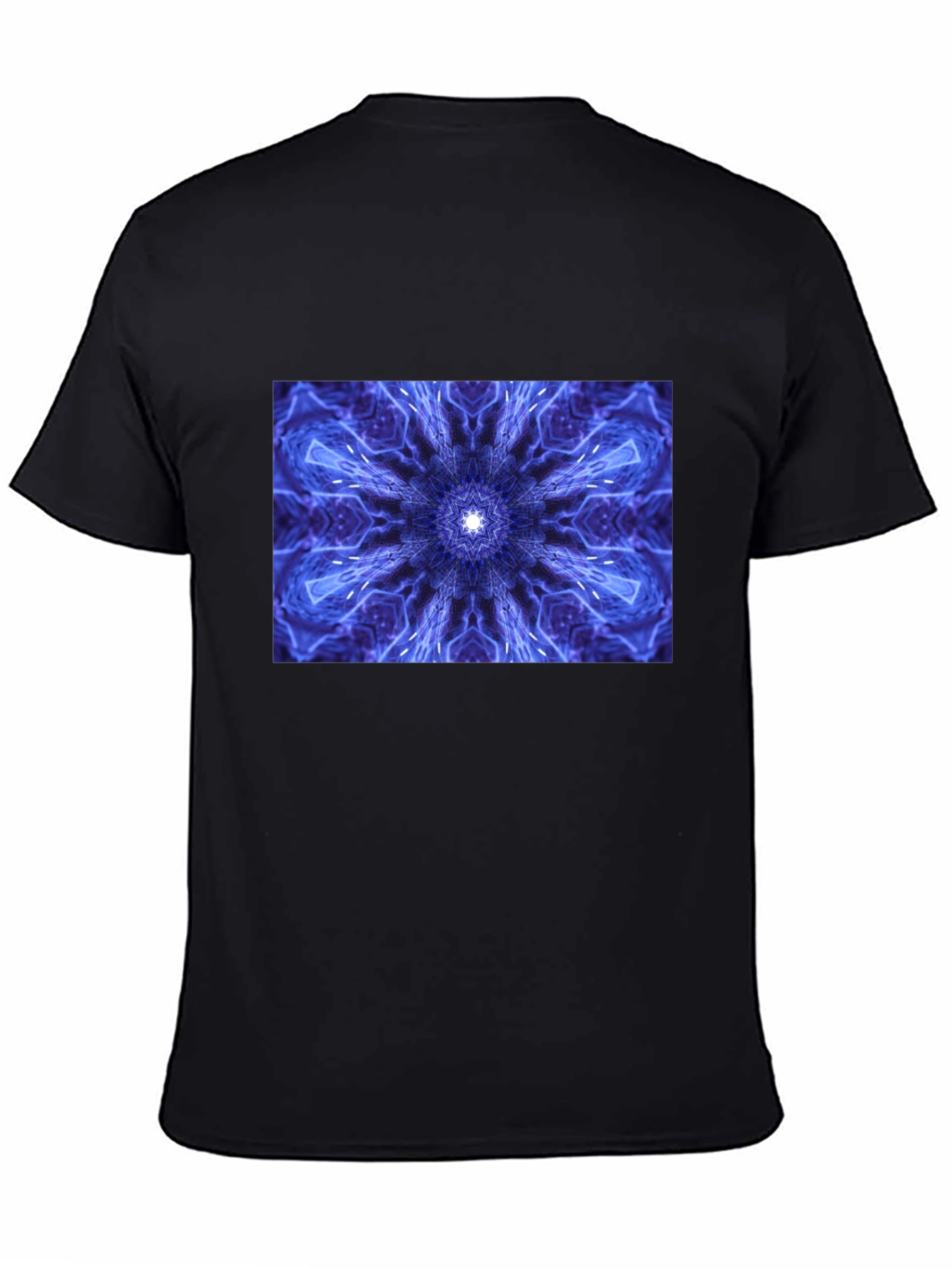 Abstract Blue Mandala Graphic Tee