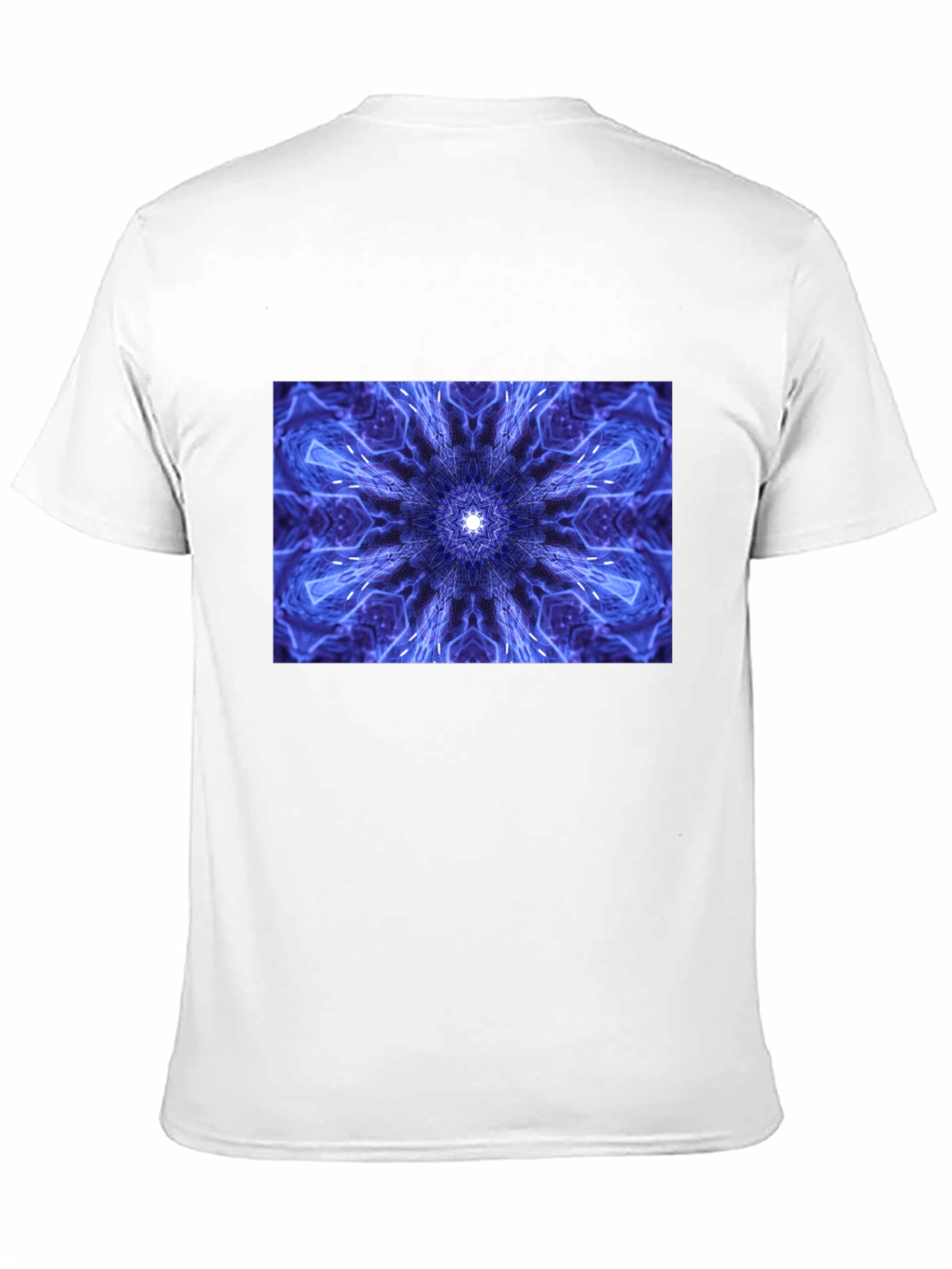 Abstract Blue Mandala Graphic Tee