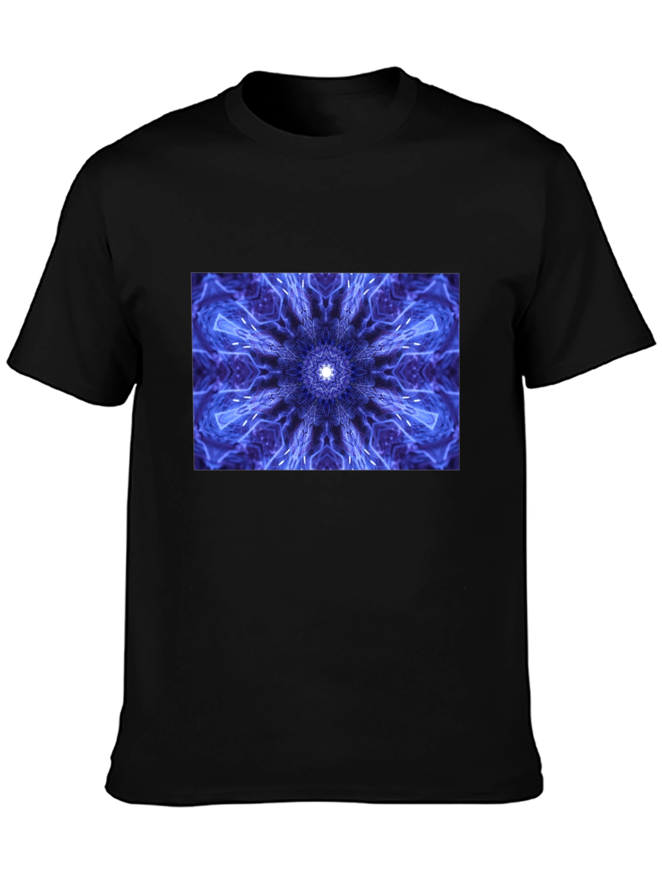 Abstract Blue Mandala Graphic Tee