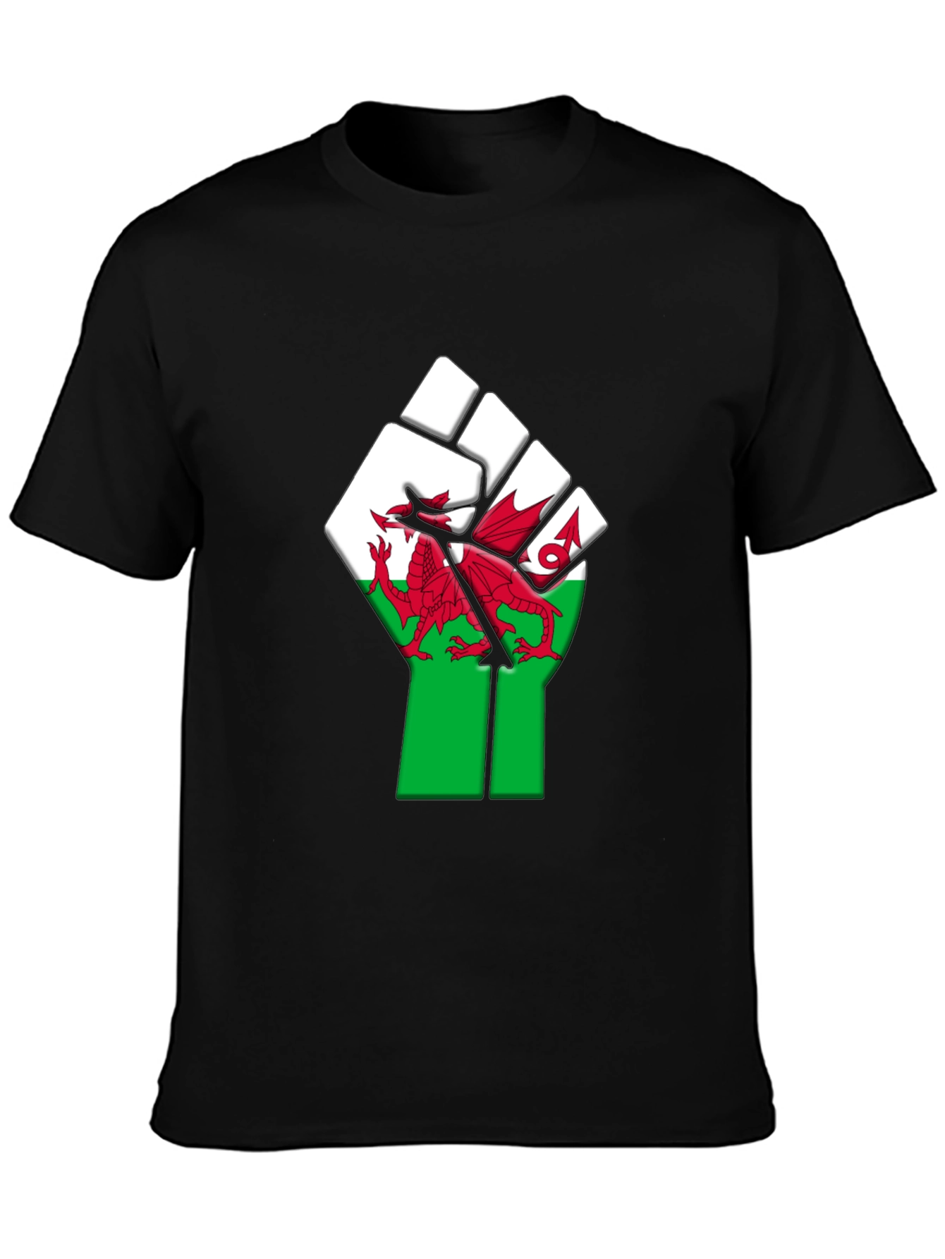 Welsh Pride Fist T-Shirt - Red Dragon Design