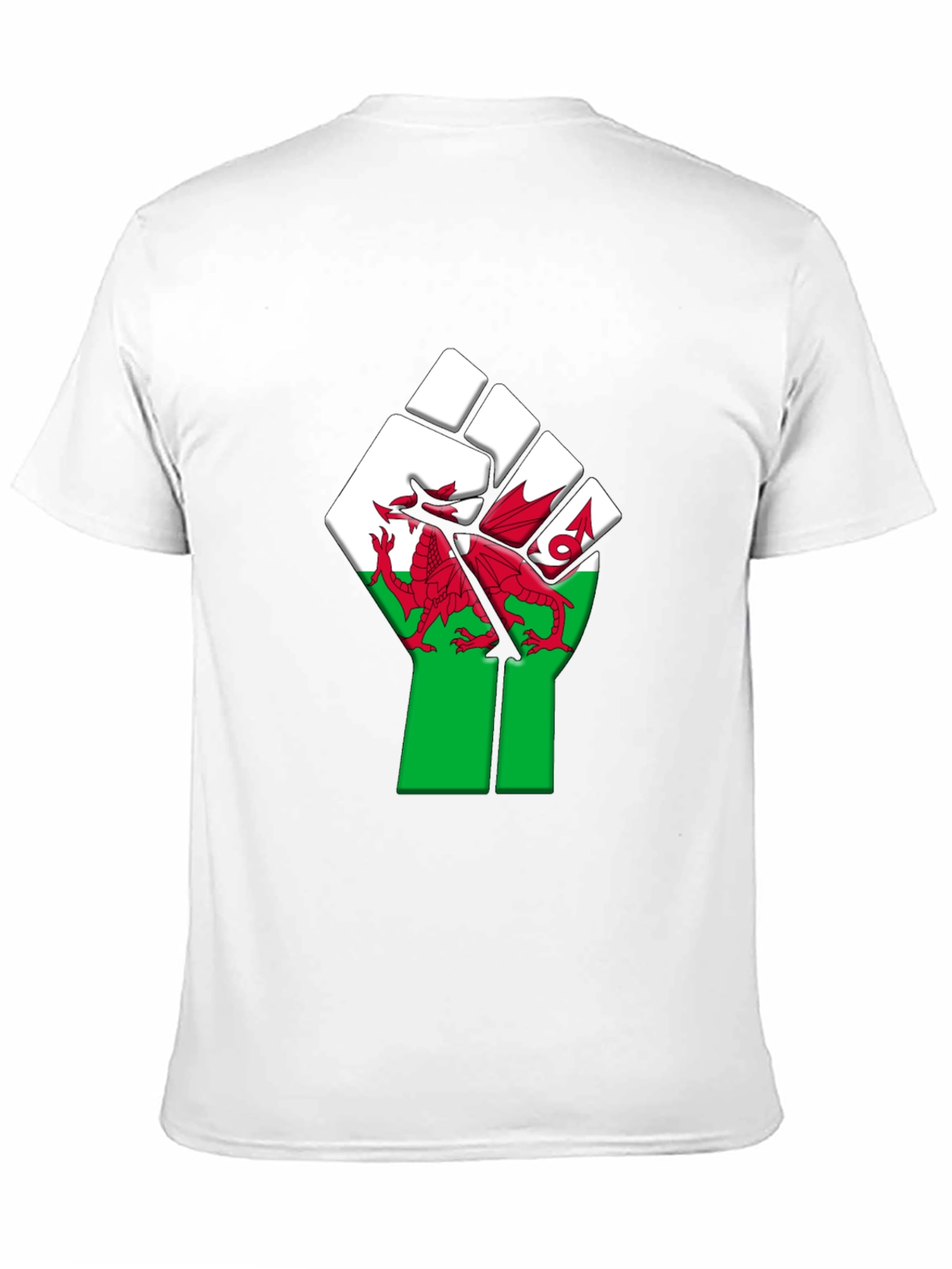 Welsh Pride Fist T-Shirt - Red Dragon Design