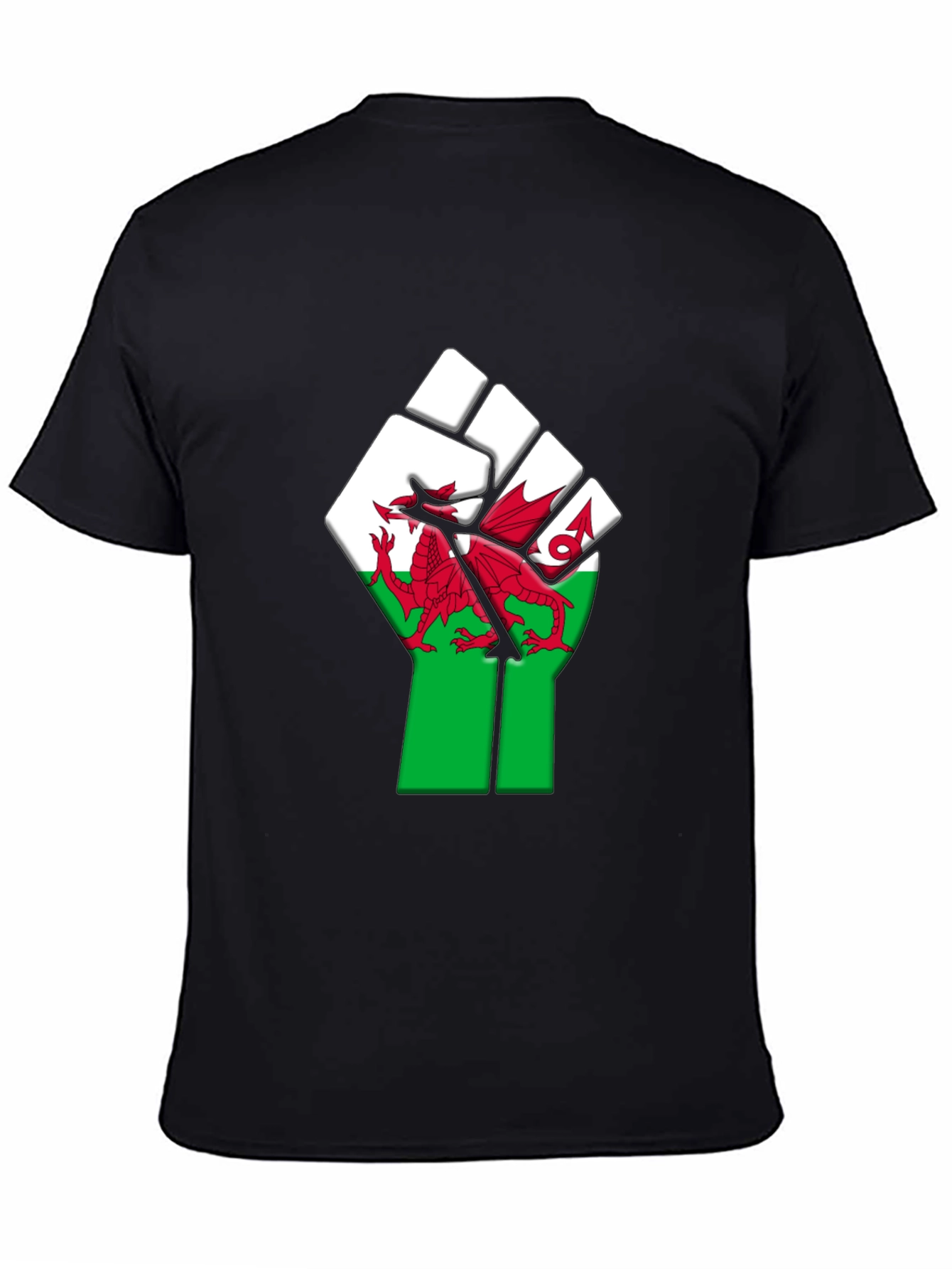 Welsh Pride Fist T-Shirt - Red Dragon Design