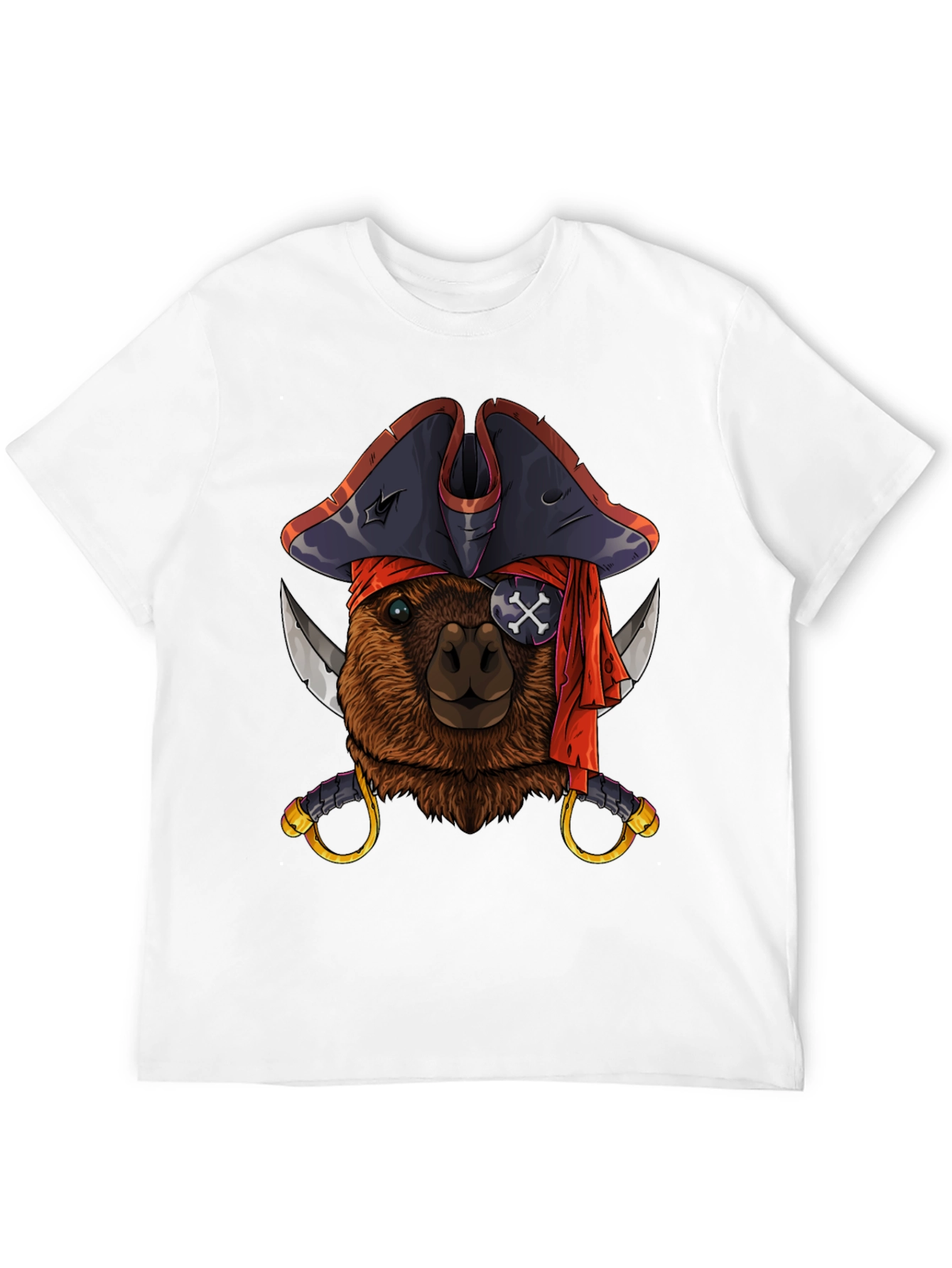 Pirate Capybara Graphic T-Shirt - Soft Cotton Tee