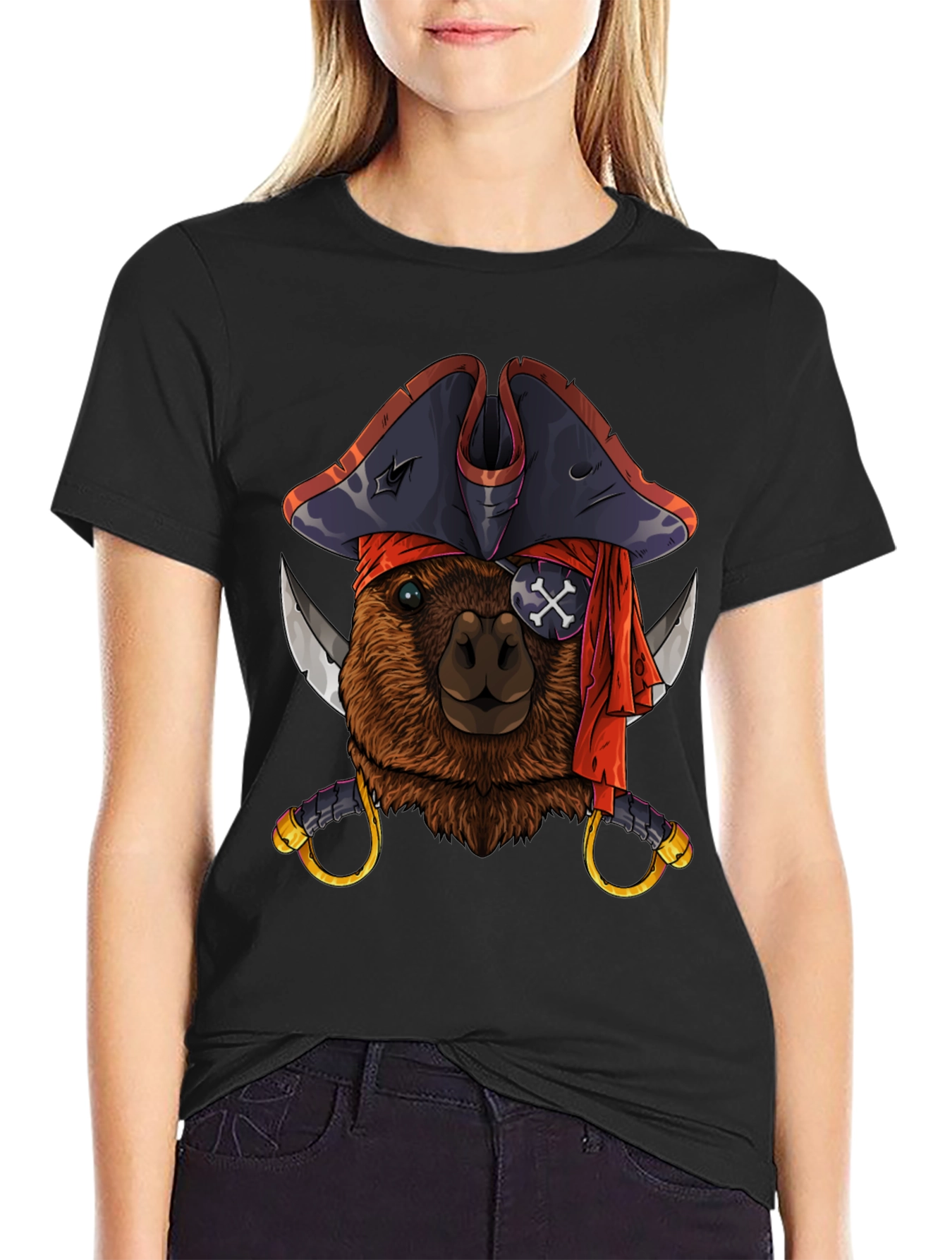 Pirate Capybara Graphic T-Shirt - Soft Cotton Tee