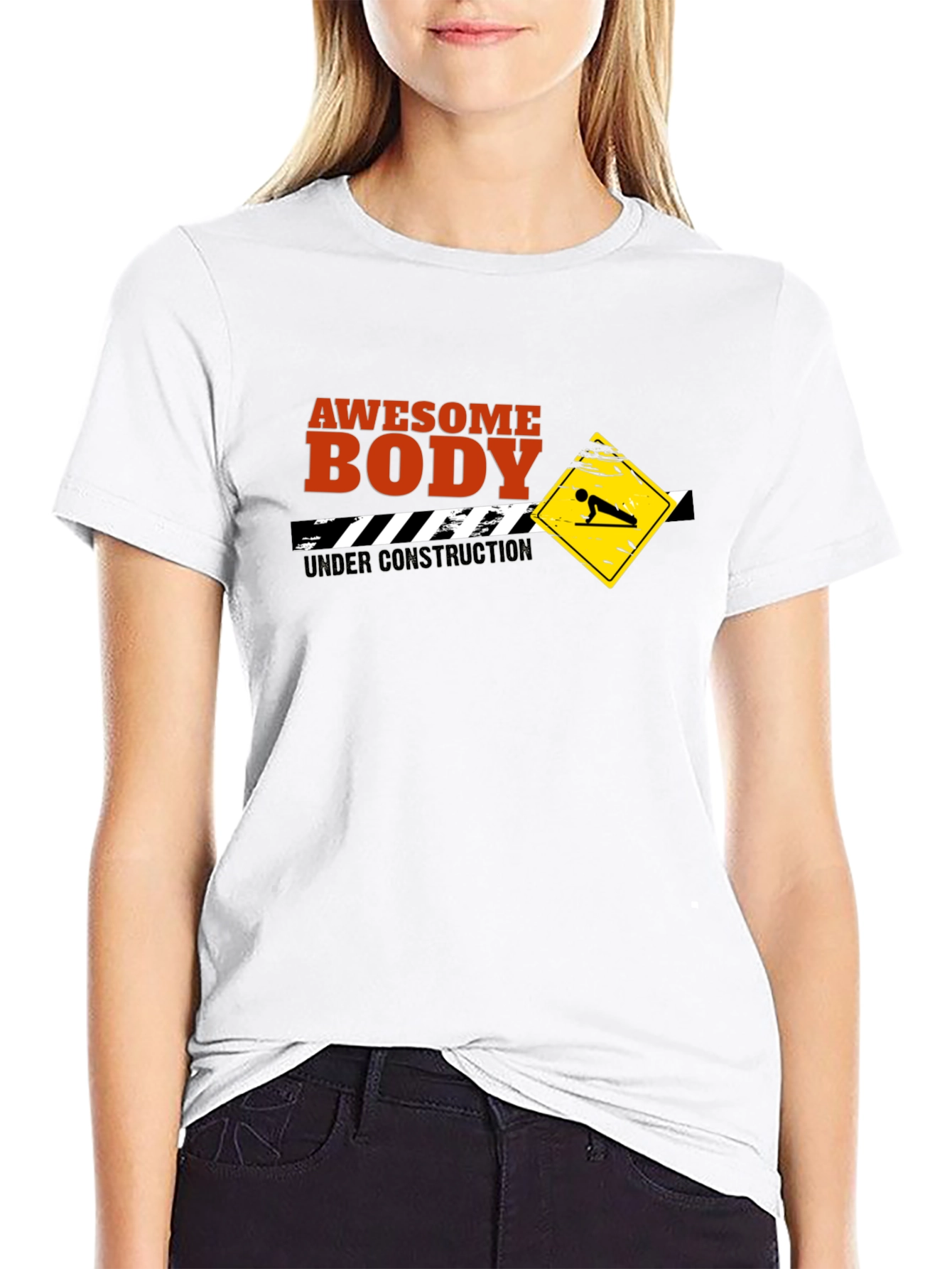 Awesome Body Under Construction T-Shirt - Black