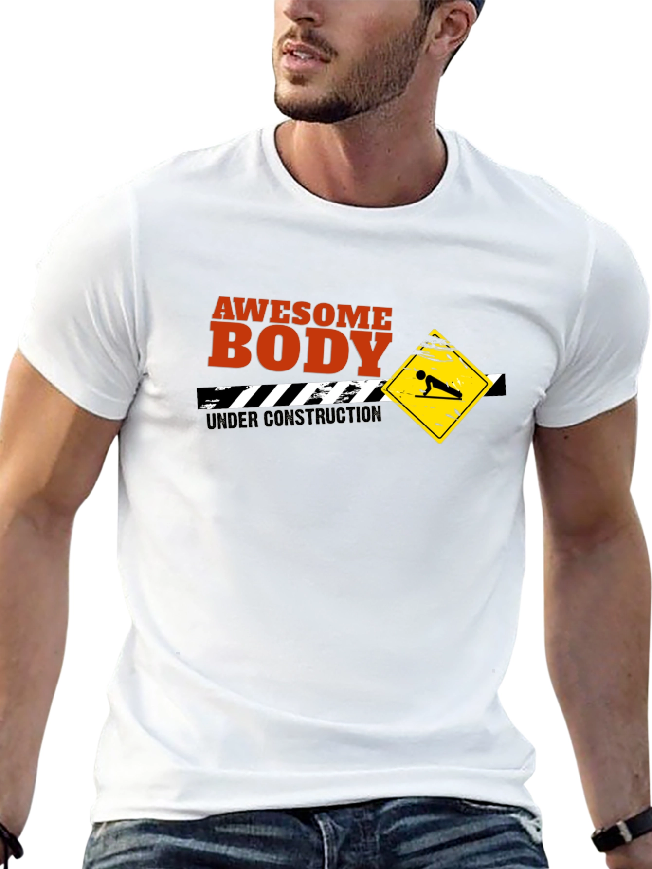 Awesome Body Under Construction T-Shirt - Black