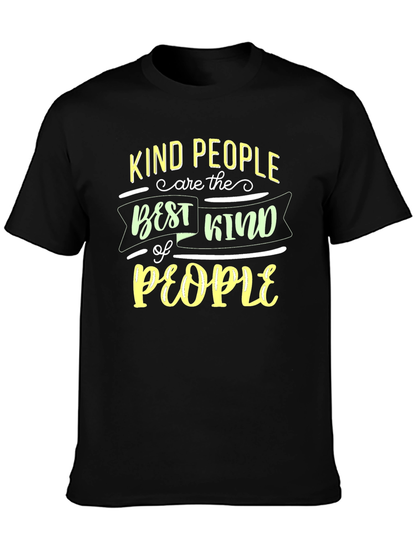 Kind People T-Shirt - Black Comfort Fit