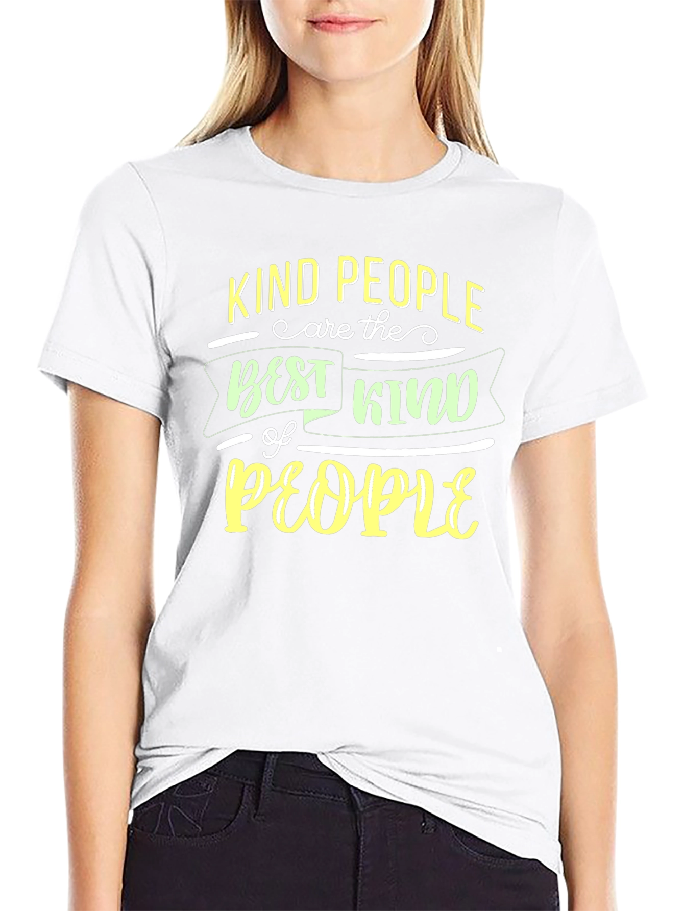 Kind People T-Shirt - Black Comfort Fit