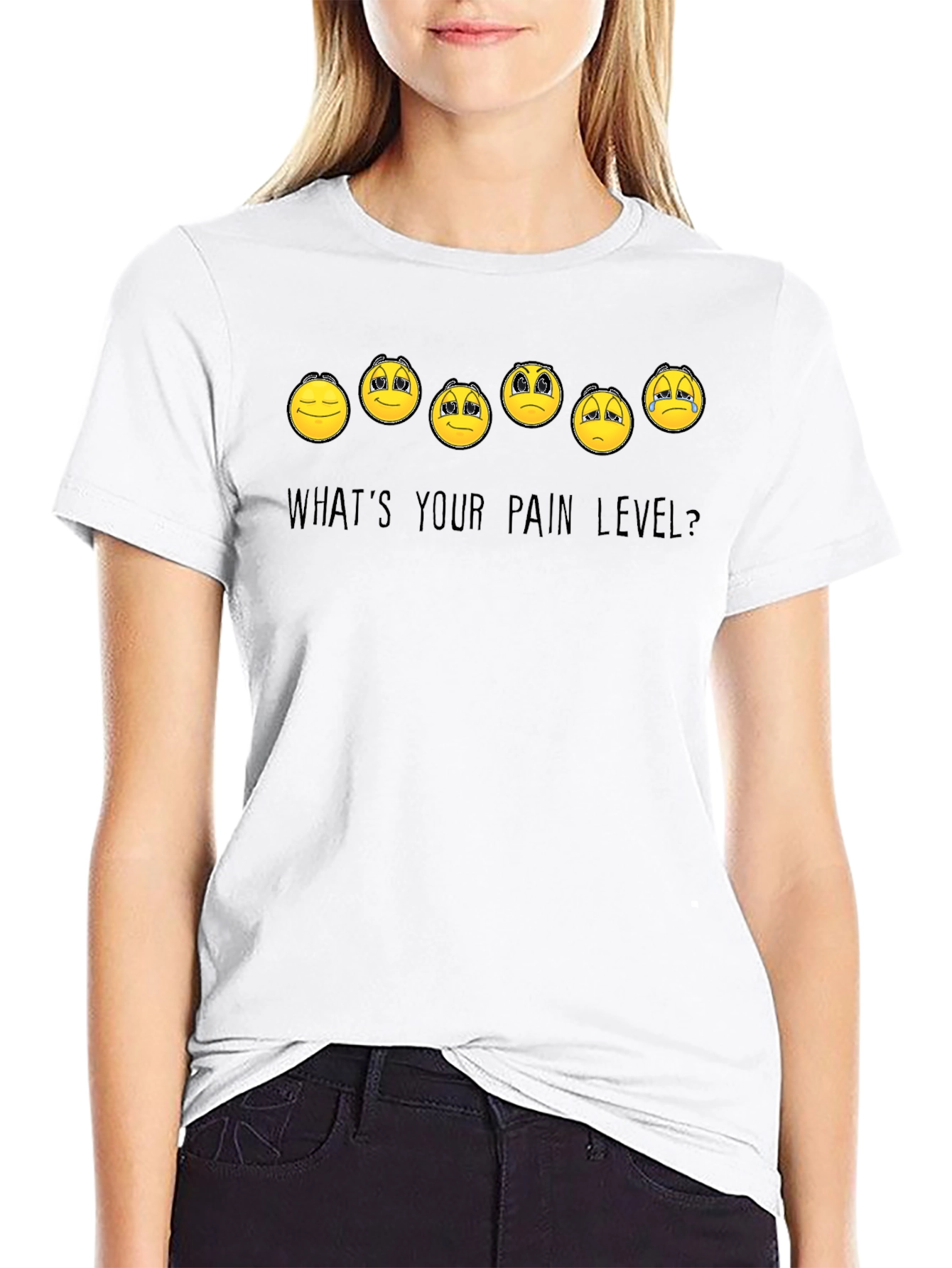 Pain Level Emoji Graphic T-Shirt