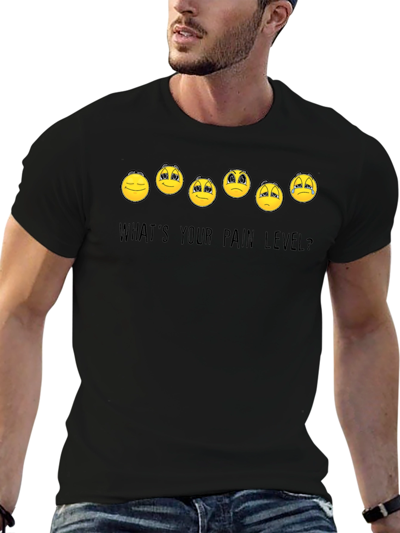Pain Level Emoji Graphic T-Shirt