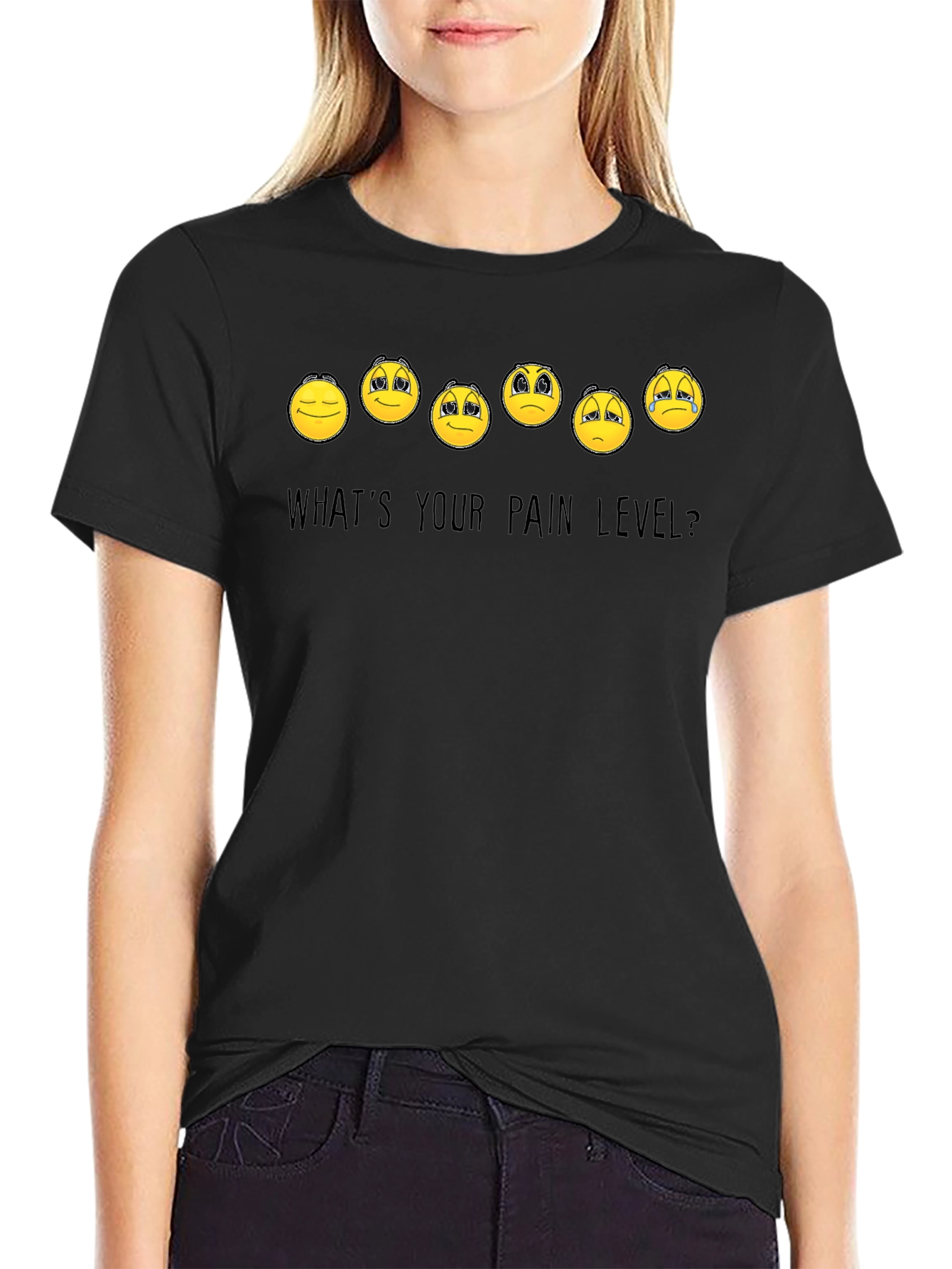 Pain Level Emoji Graphic T-Shirt