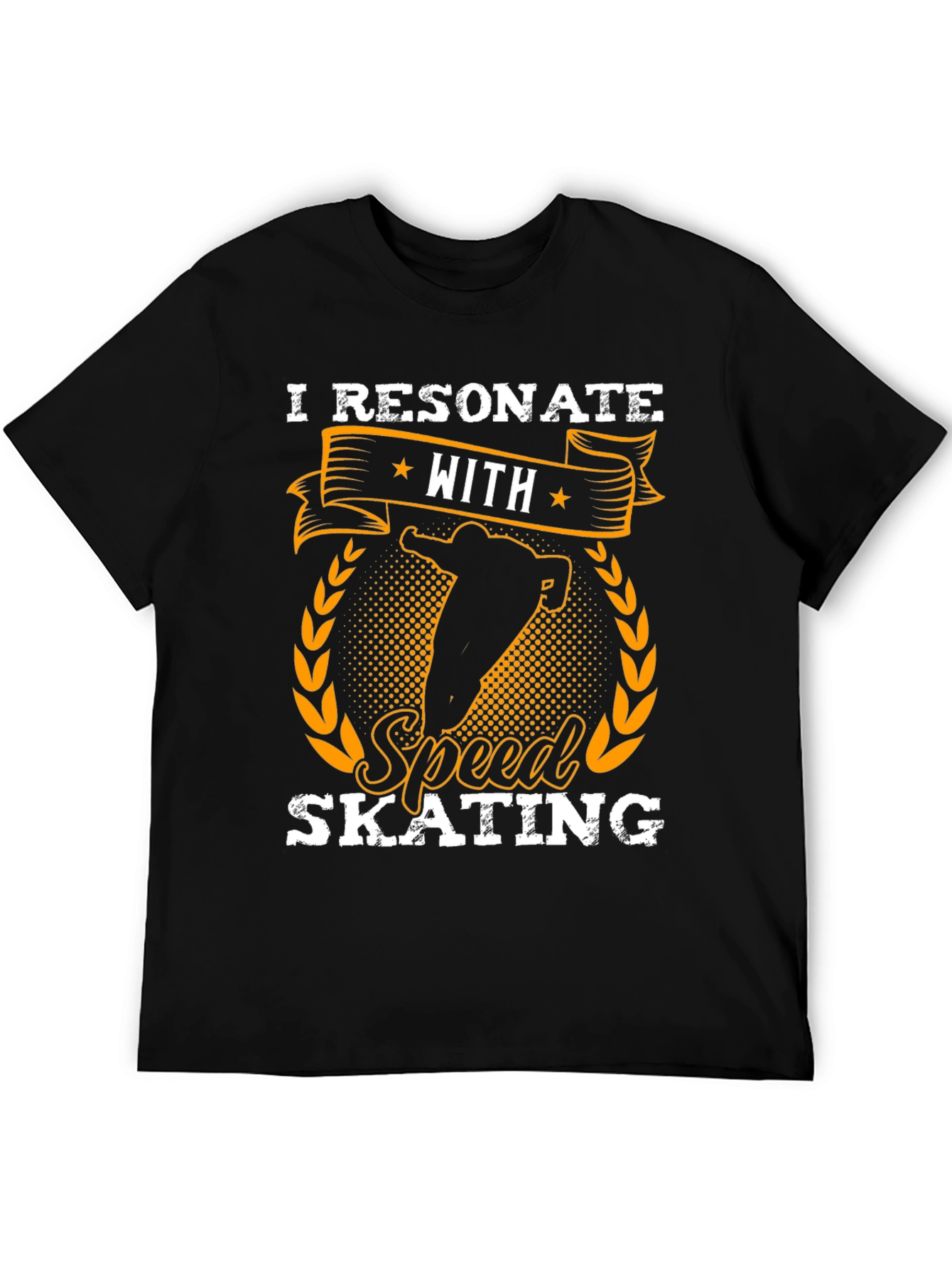 I Resonate With Speed Skating Black T-Shirt