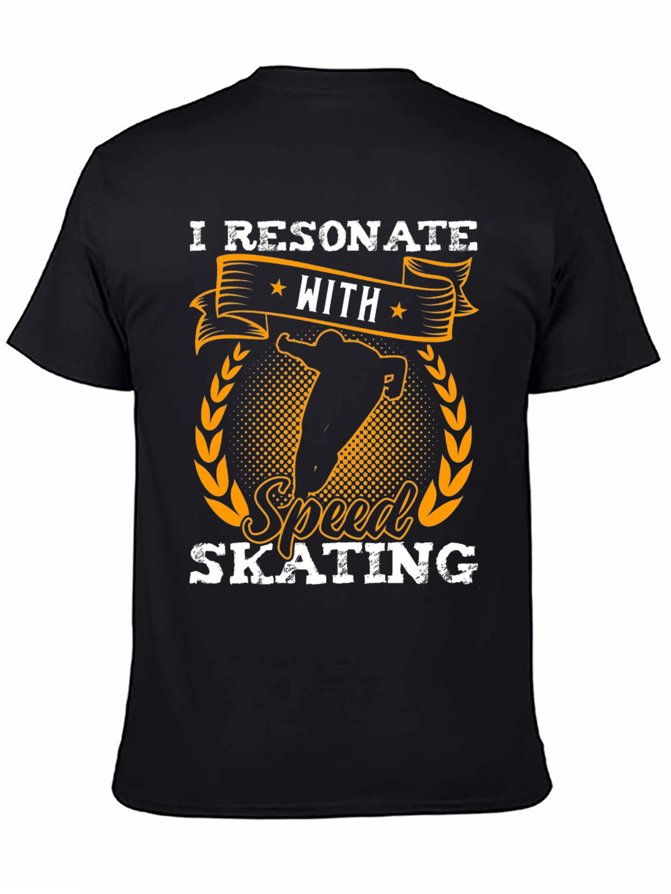 I Resonate With Speed Skating Black T-Shirt