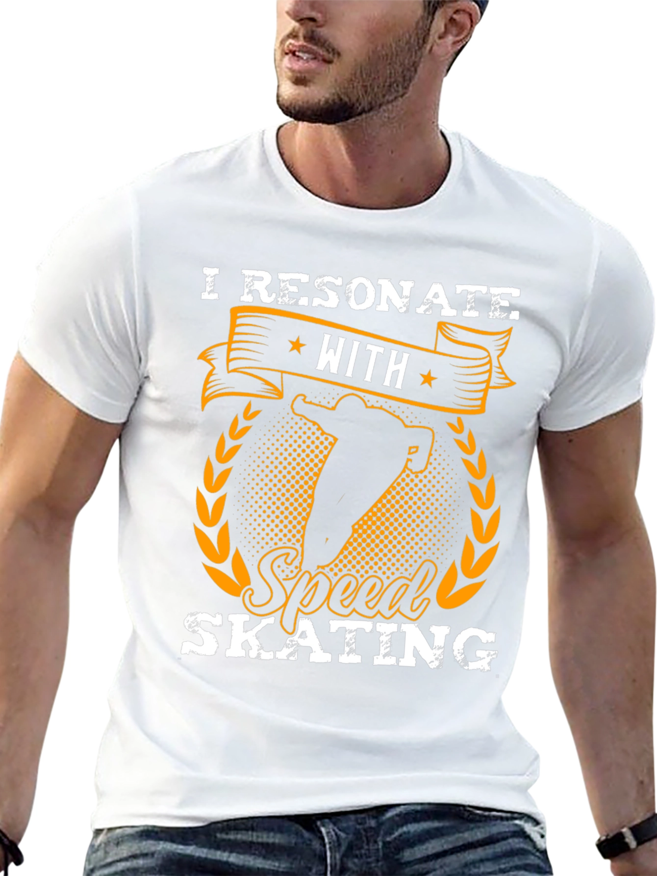 I Resonate With Speed Skating Black T-Shirt