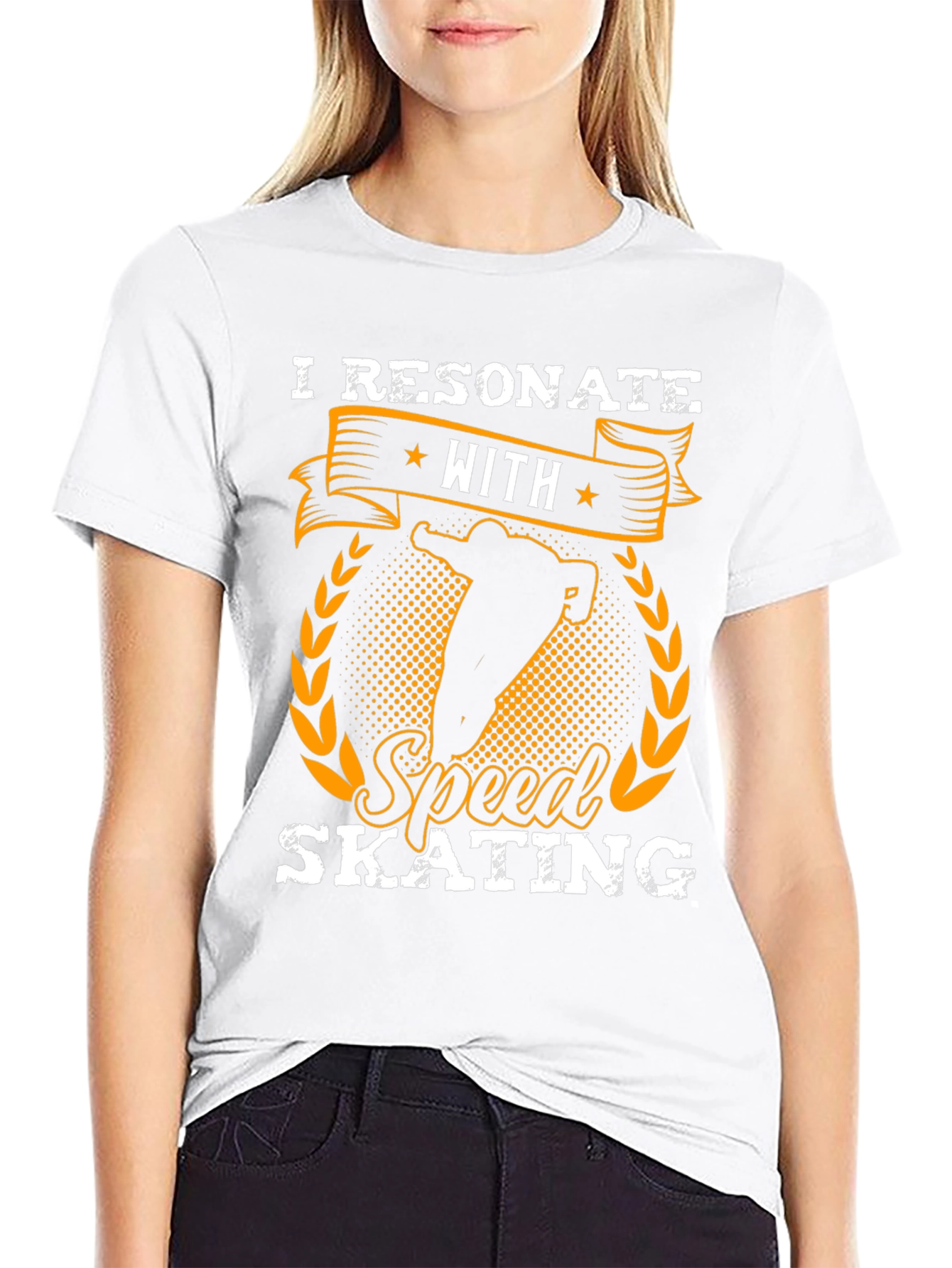 I Resonate With Speed Skating Black T-Shirt