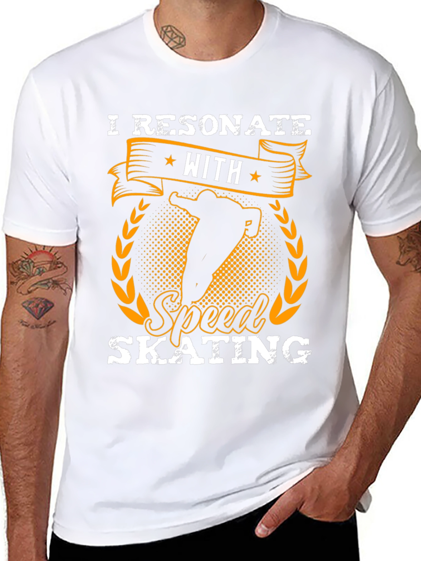 I Resonate With Speed Skating Black T-Shirt