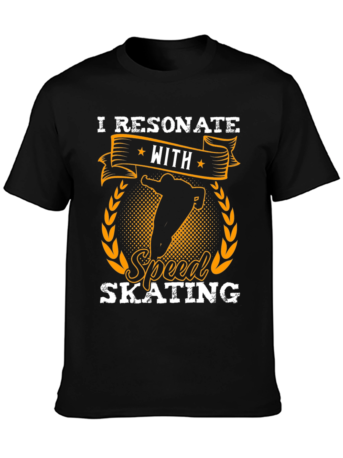 I Resonate With Speed Skating Black T-Shirt