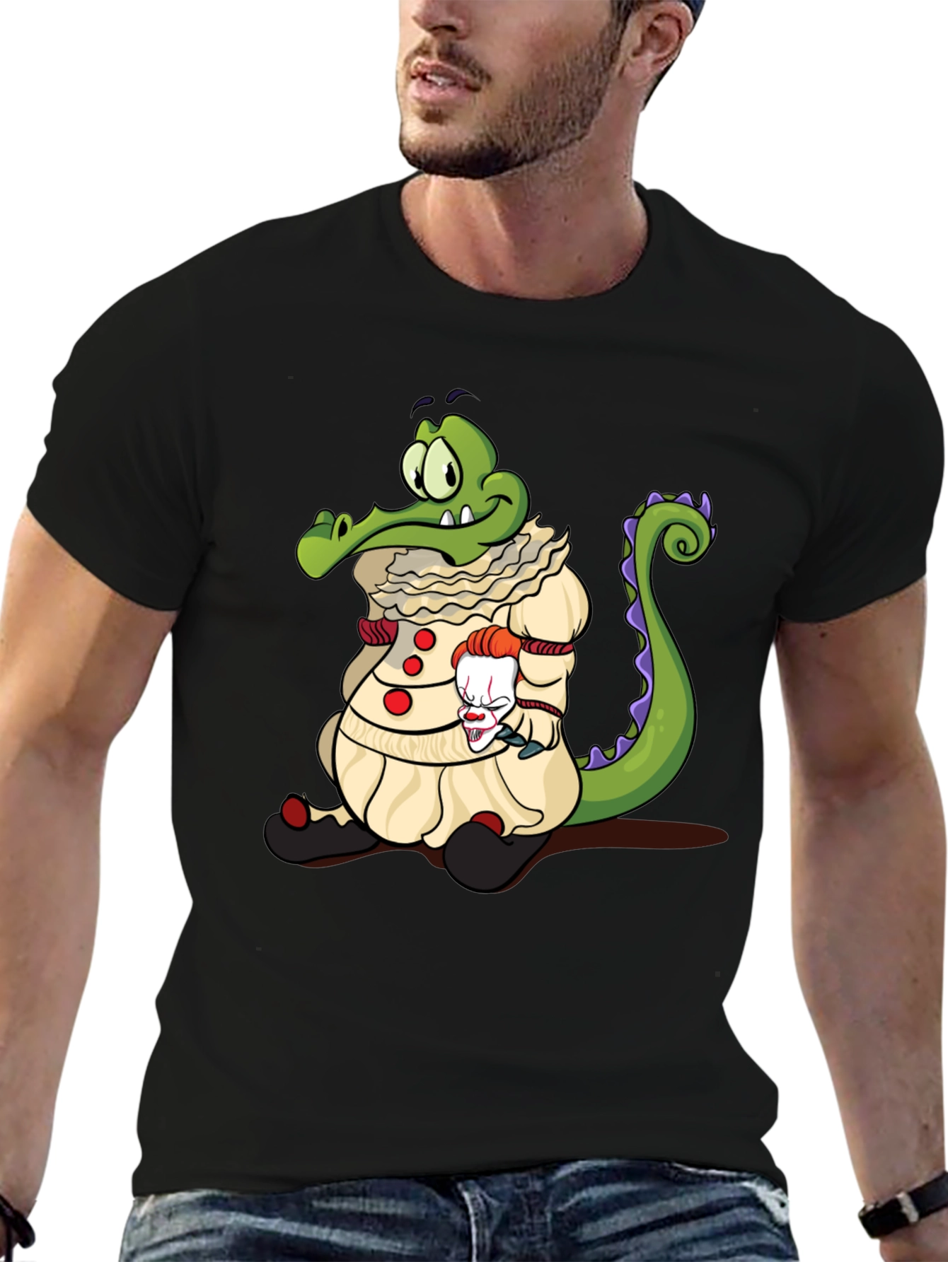 Creepy Clown Alligator Graphic Tee