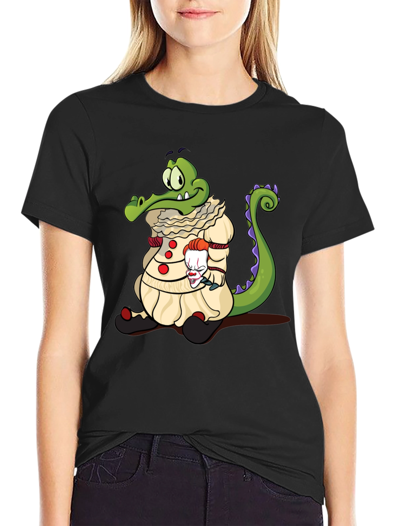 Creepy Clown Alligator Graphic Tee