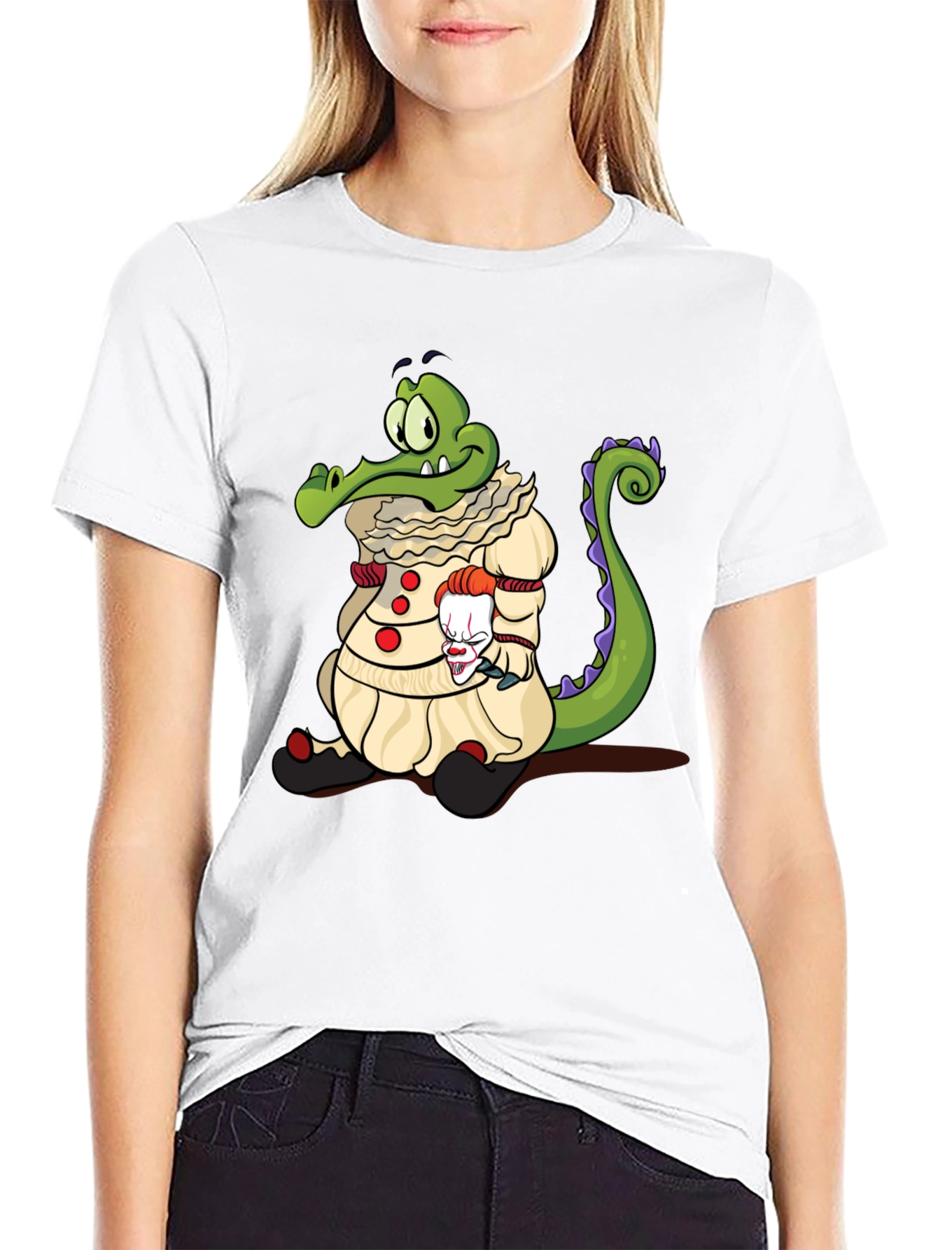 Creepy Clown Alligator Graphic Tee