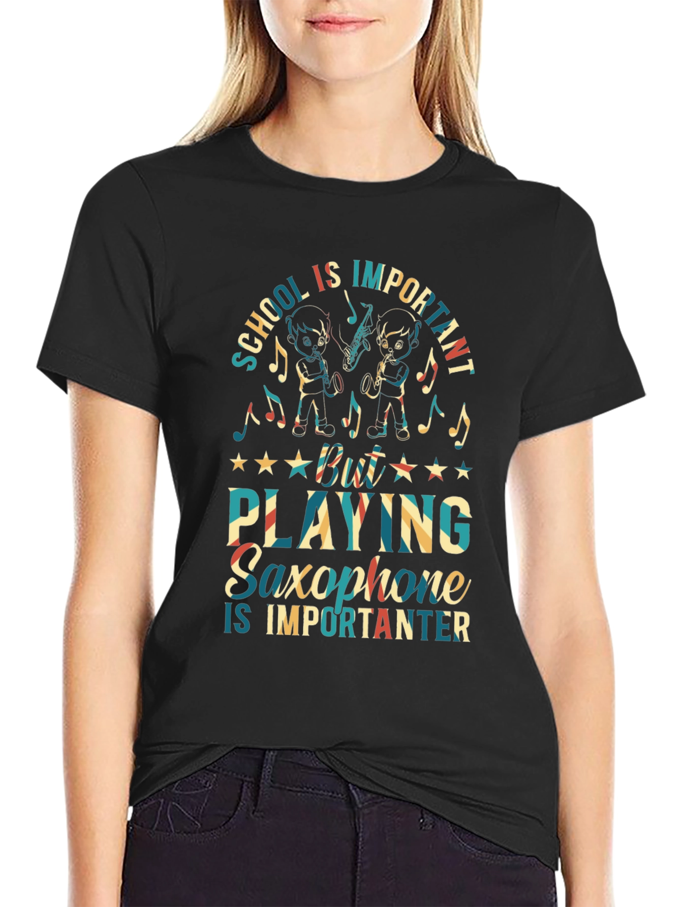 Saxophone Player Graphic T-Shirt