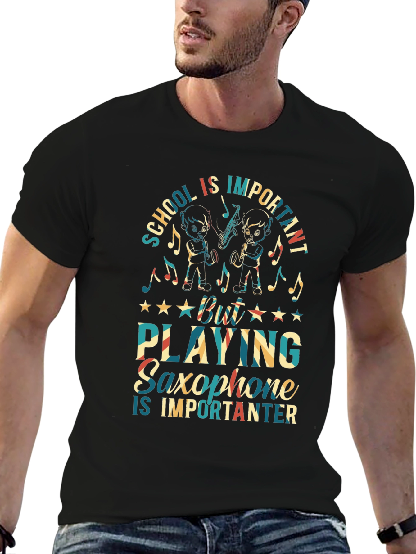 Saxophone Player Graphic T-Shirt