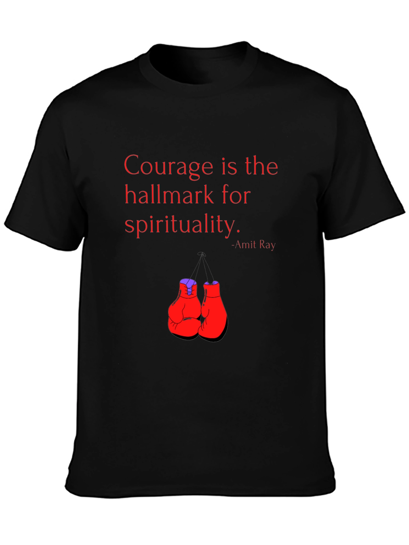 Courage Boxing T-Shirt - Motivational Gym Wear