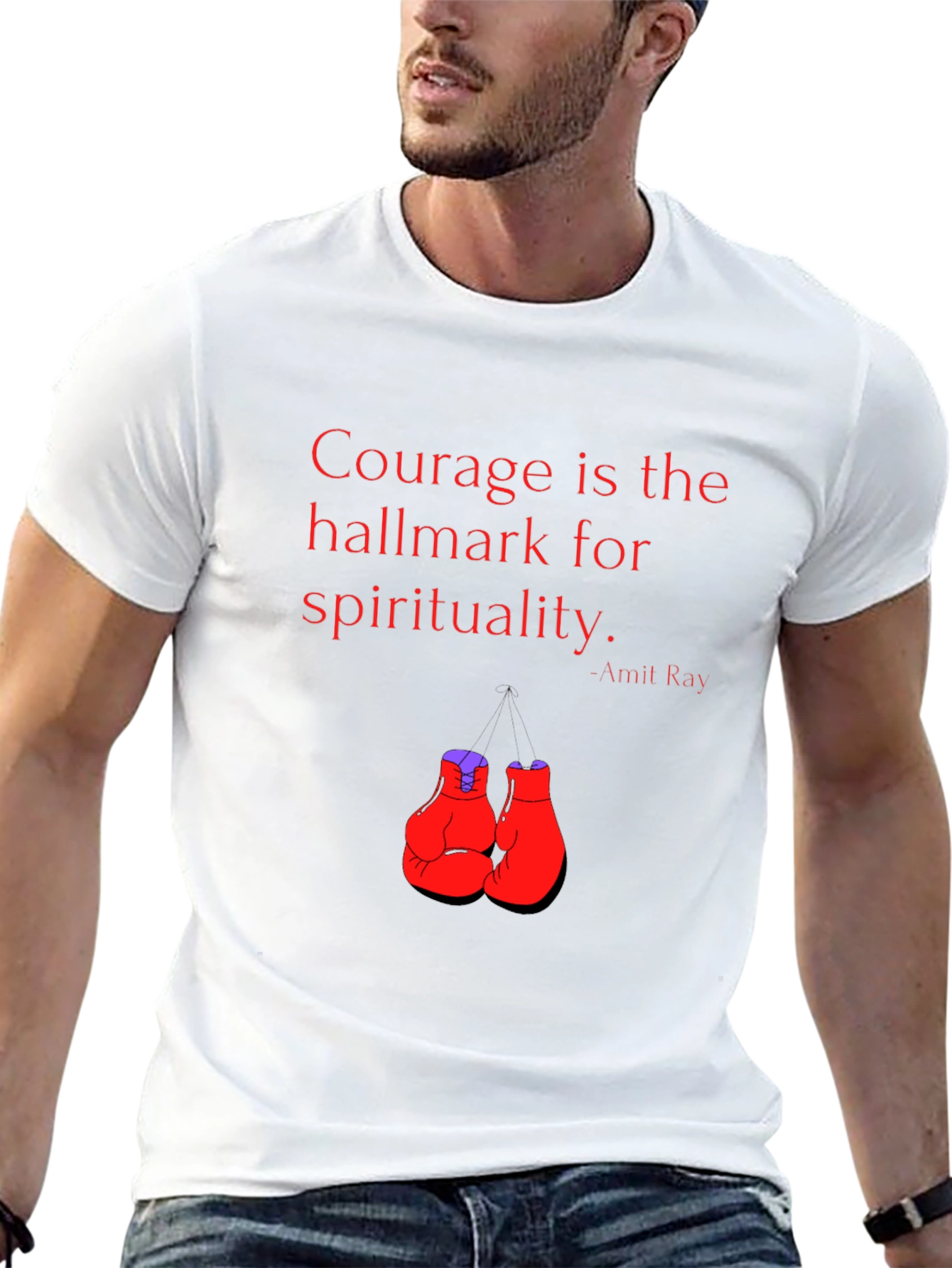 Courage Boxing T-Shirt - Motivational Gym Wear