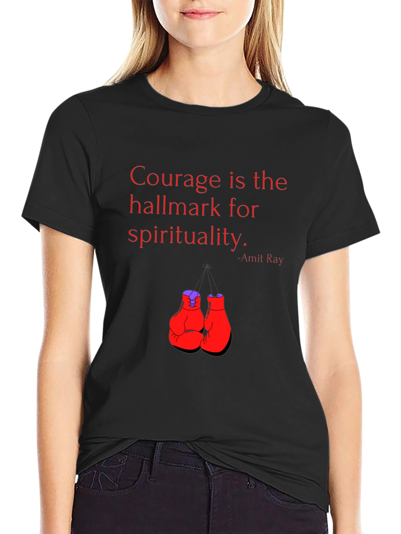 Courage Boxing T-Shirt - Motivational Gym Wear