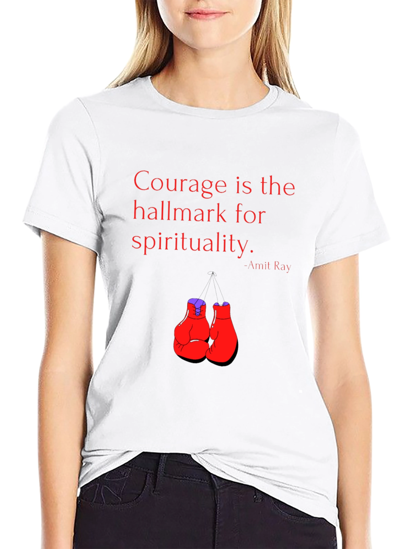 Courage Boxing T-Shirt - Motivational Gym Wear