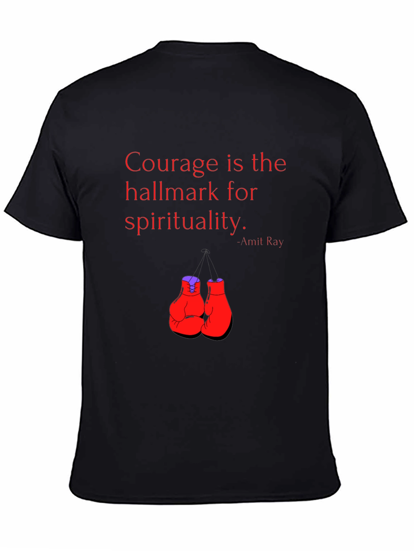 Courage Boxing T-Shirt - Motivational Gym Wear