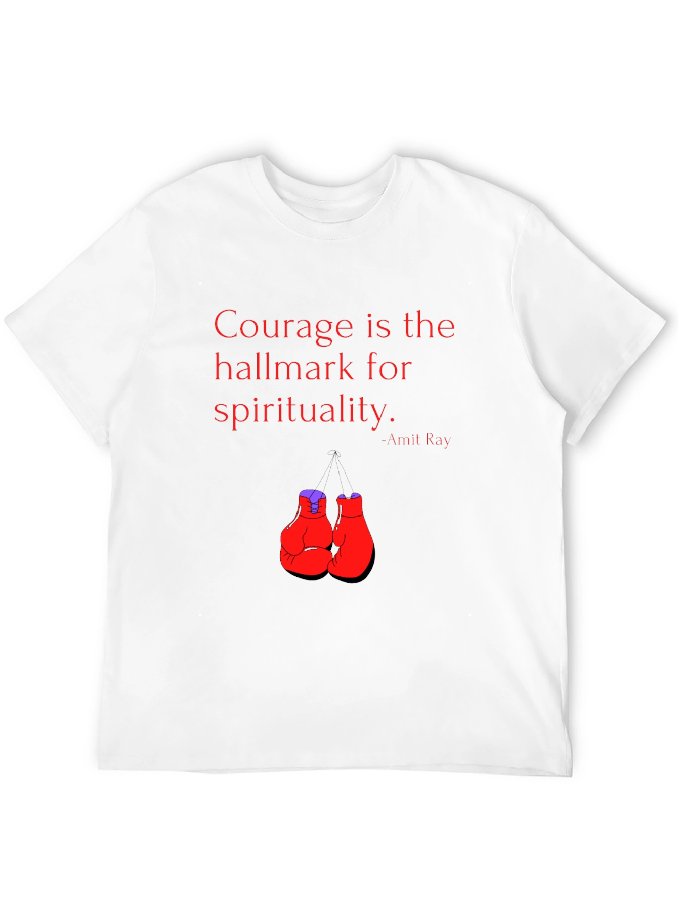 Courage Boxing T-Shirt - Motivational Gym Wear