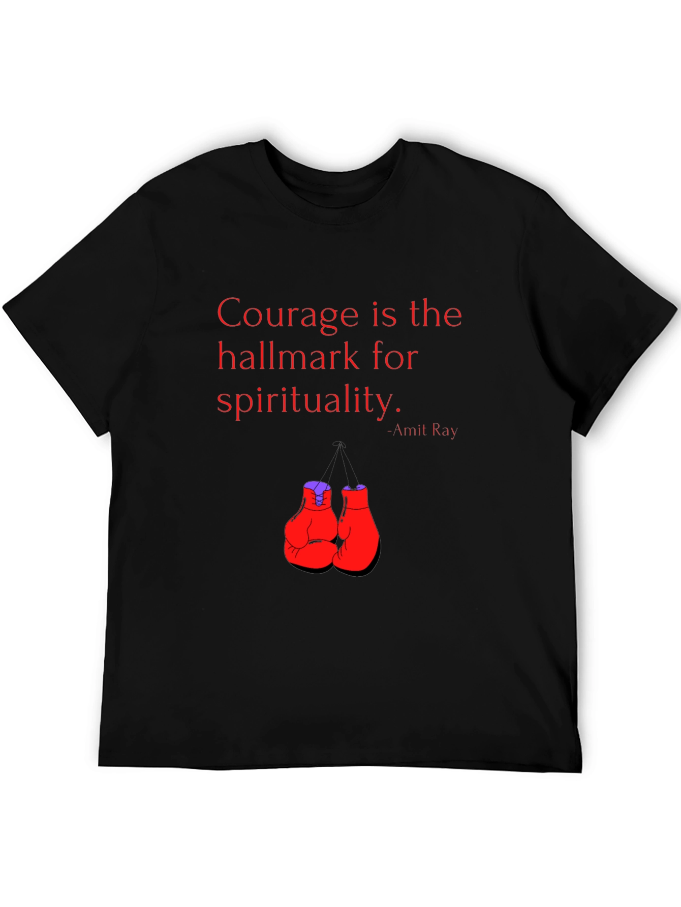 Courage Boxing T-Shirt - Motivational Gym Wear