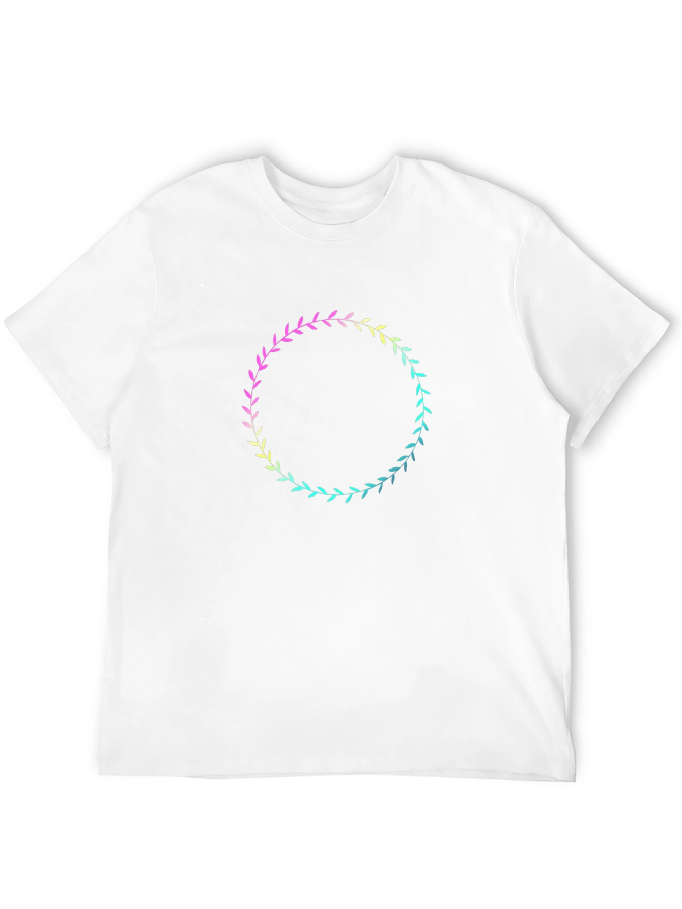 Floral Wreath Graphic Tee - Black