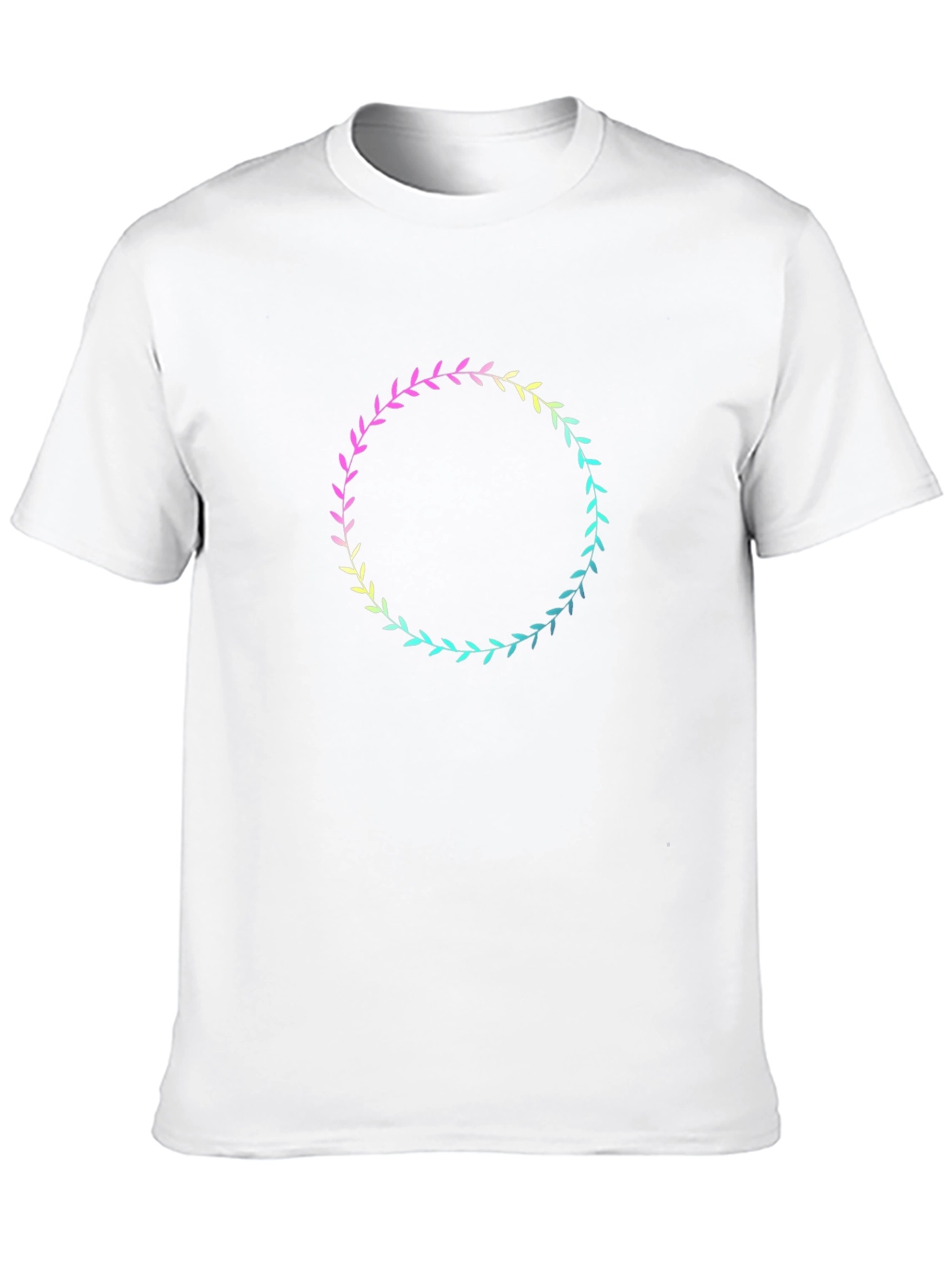 Floral Wreath Graphic Tee - Black