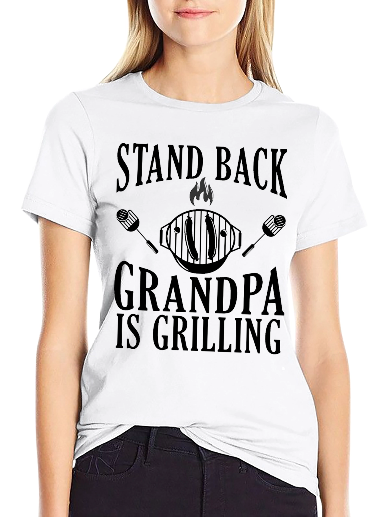 Stand Back Grandpa is Grilling T-Shirt BBQ