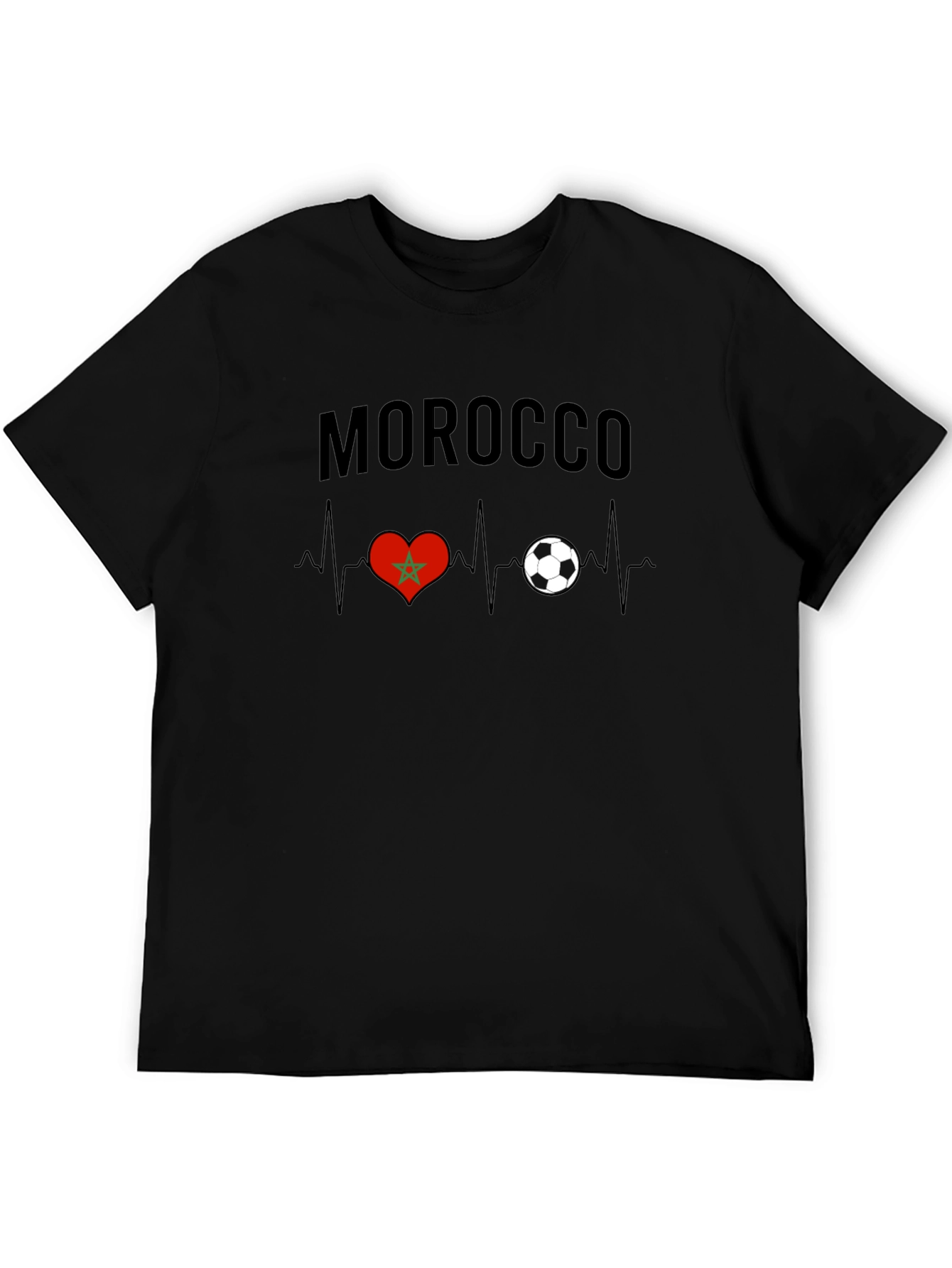 Morocco Soccer Heartbeat T-Shirt