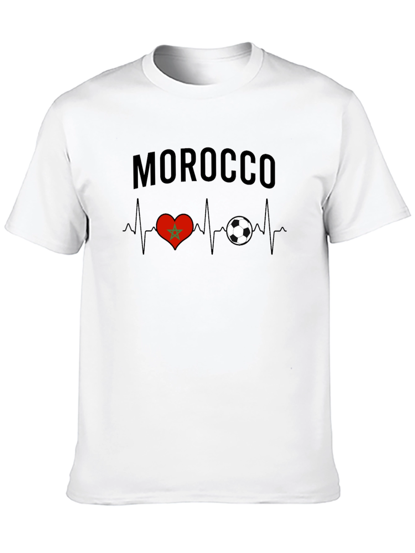 Morocco Soccer Heartbeat T-Shirt