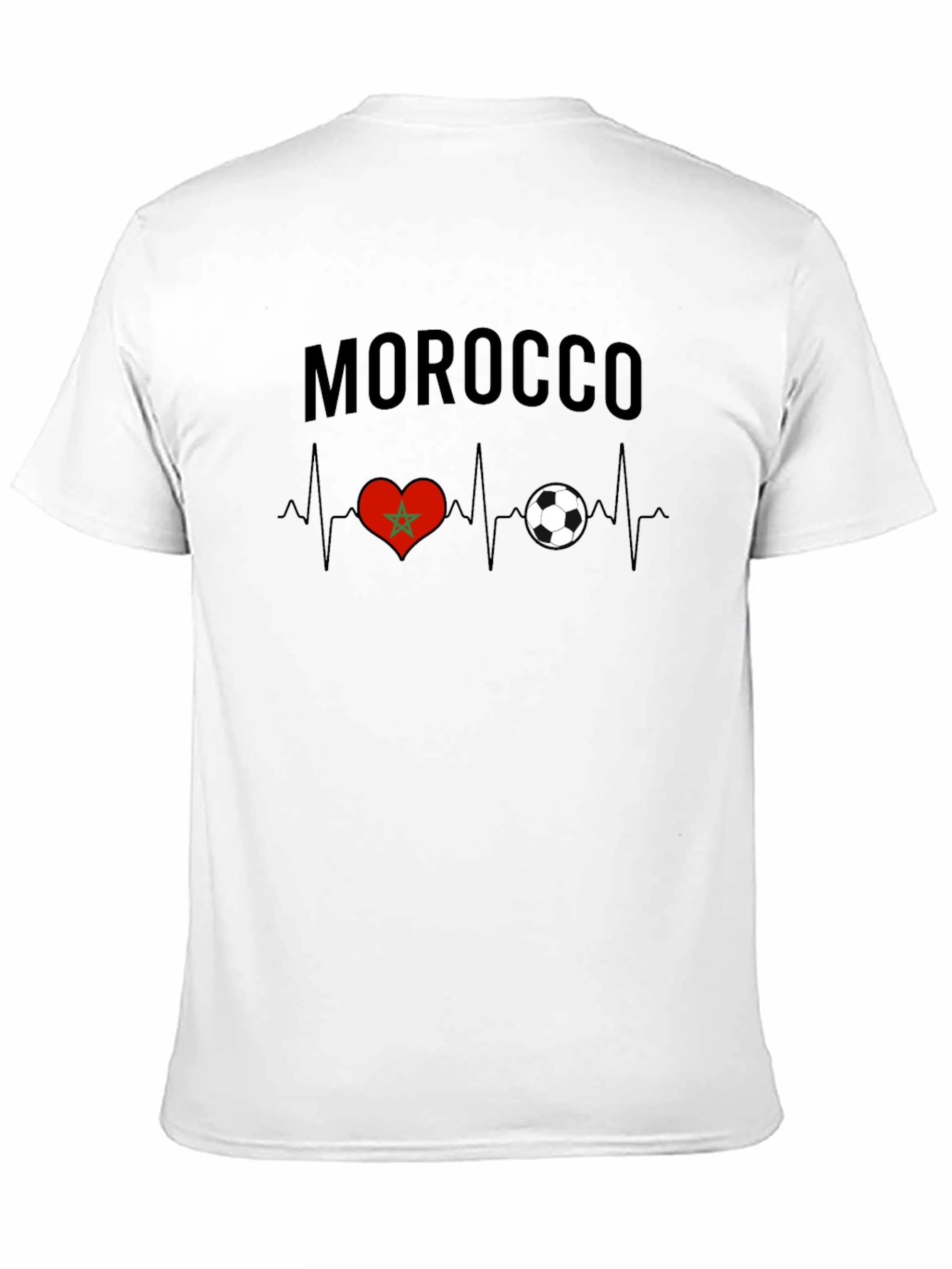 Morocco Soccer Heartbeat T-Shirt